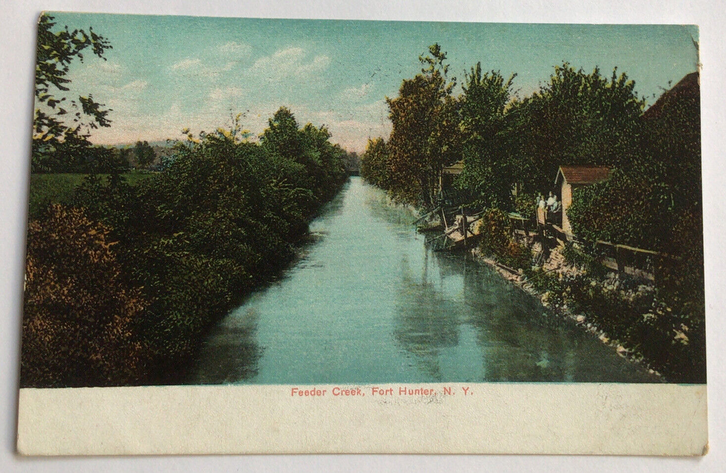 1908 Postcard Feeder Creek Fort Hunter New York #8c
