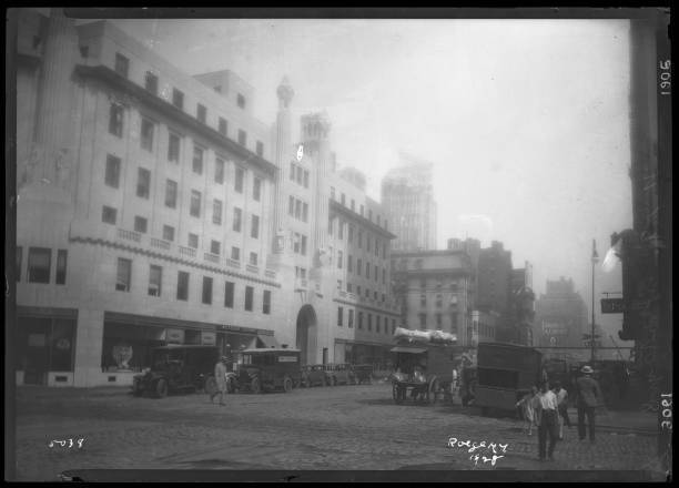 Eighth Avenue west side north from 56th Street New York 1928 Old Photo