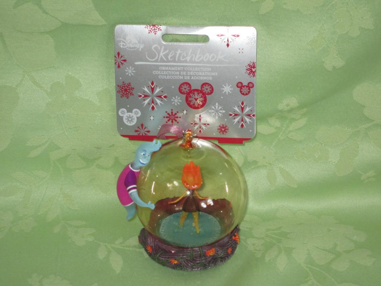 ELEMENTAL GLASS DOME Wade and Ember Sketchbook ornament 2023 