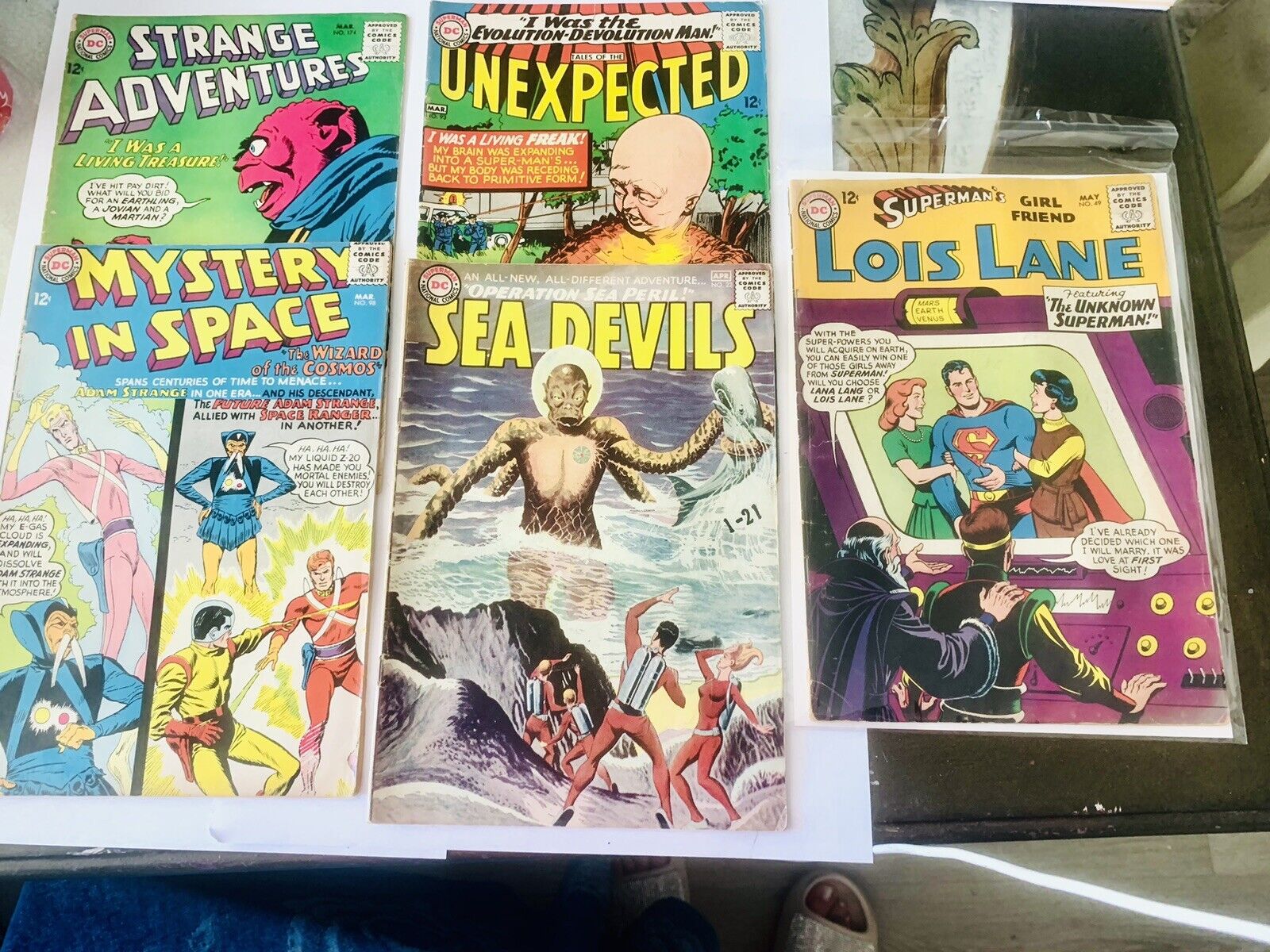 5 Vintage Comics By Superman DC national comics