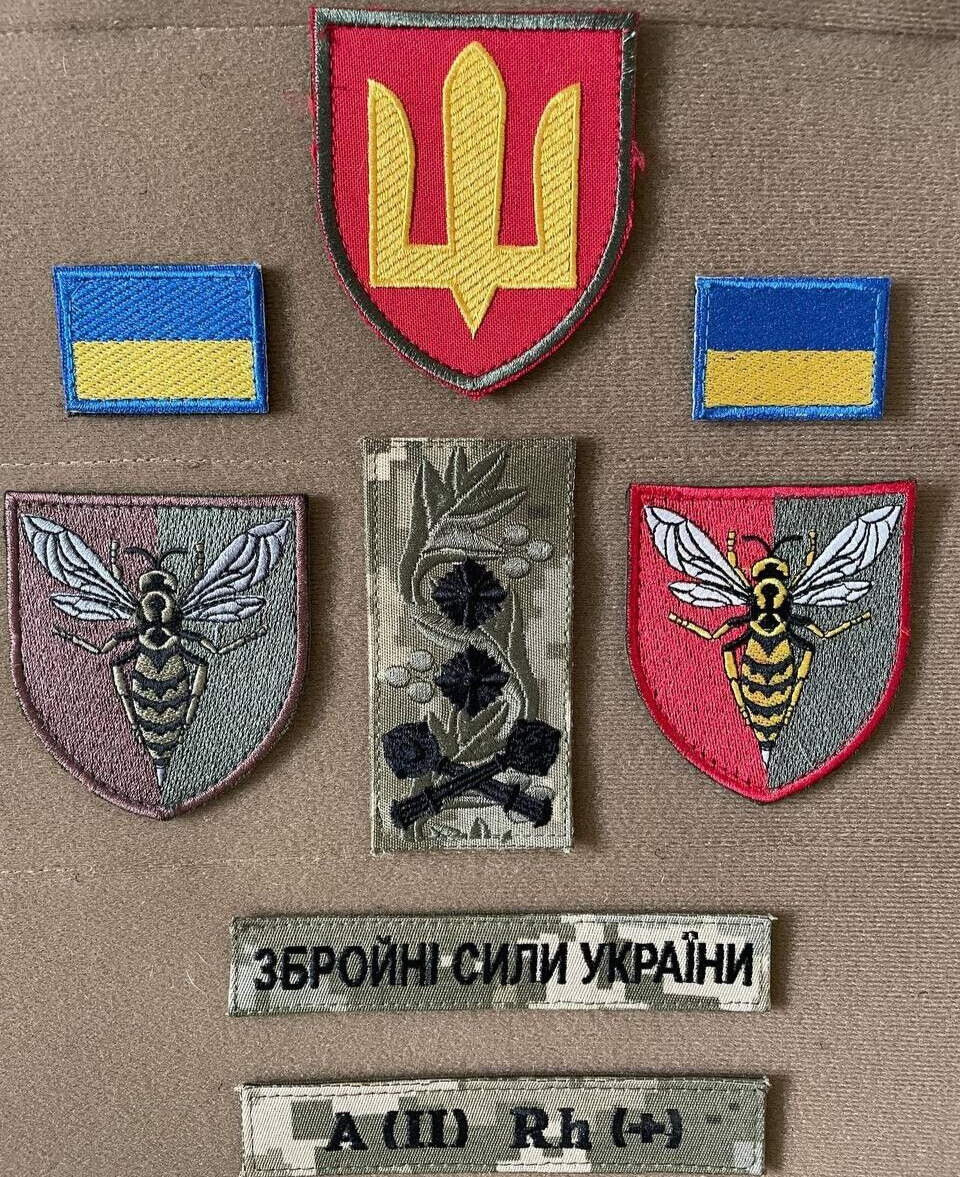 Ukrainian Military Set Patches 38 Anti-Aircraft Missile Regiment Badge Hook*8pcs