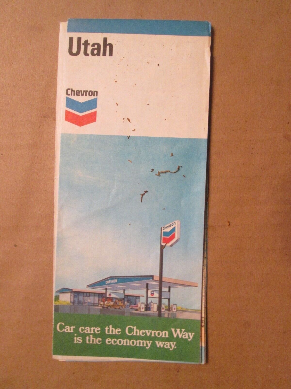 Chevron Highway Road Map of Utah  1976