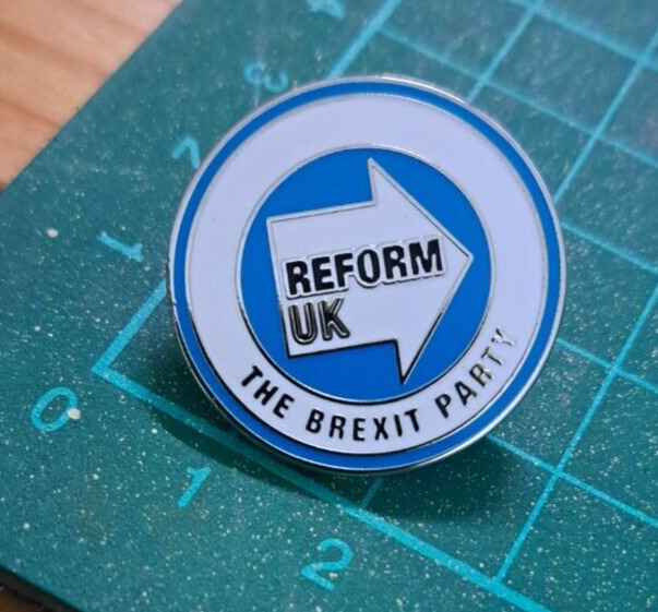 Reform UK enamel lapel badge