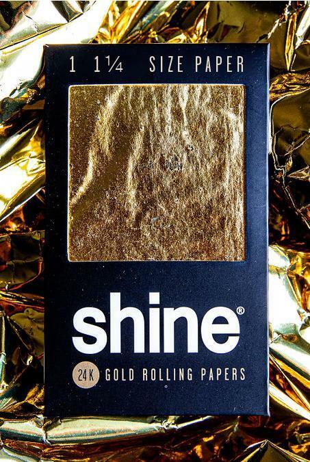 BRAND NEW Shine 1 Sheet Pack 24K 24 Karat Gold Rolling Paper Regular Size 1 1/4