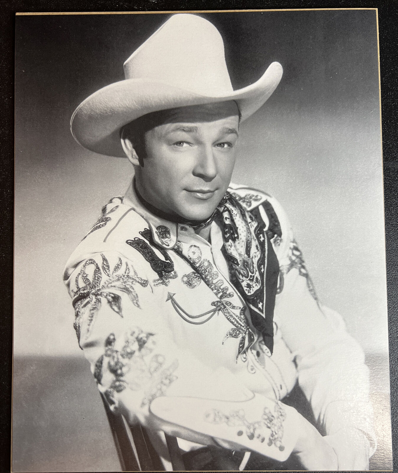Vintage TV Western  Singing Cowboy Roy Rogers Photo  Reprint B/W