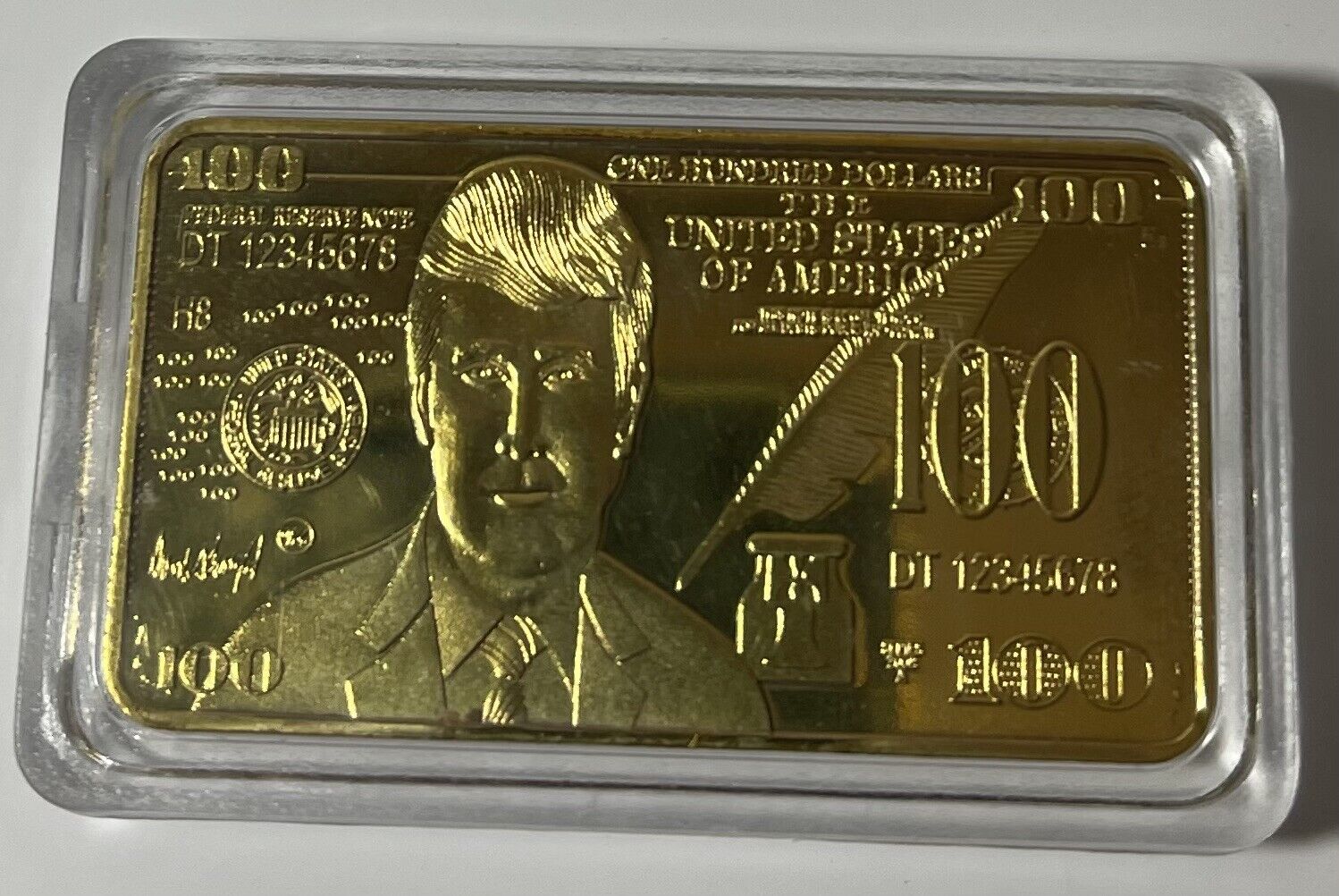 Trump 24K Gold Plated $100 Bar / Collectible Bar