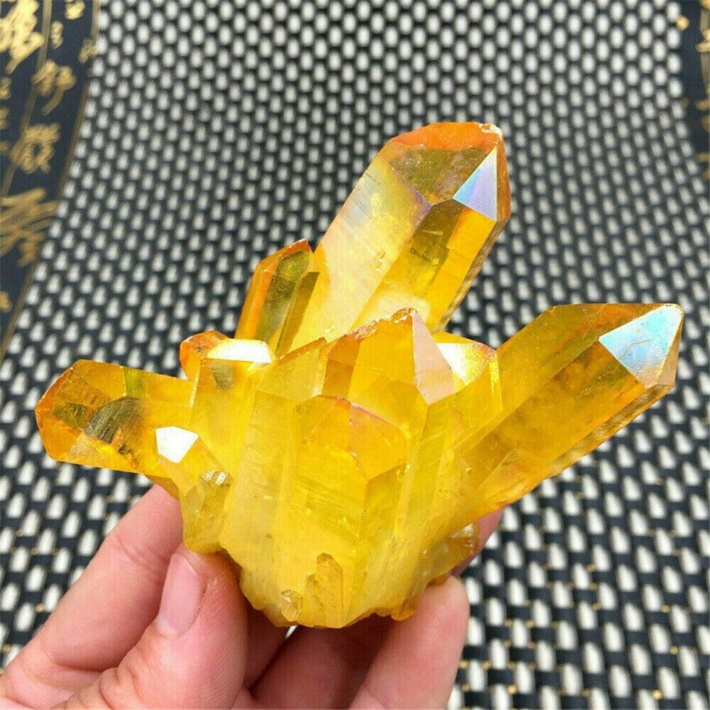 100g Natural Yellow Quartz Cluster Citrine Crystal Stone Healing Reiki Mineral