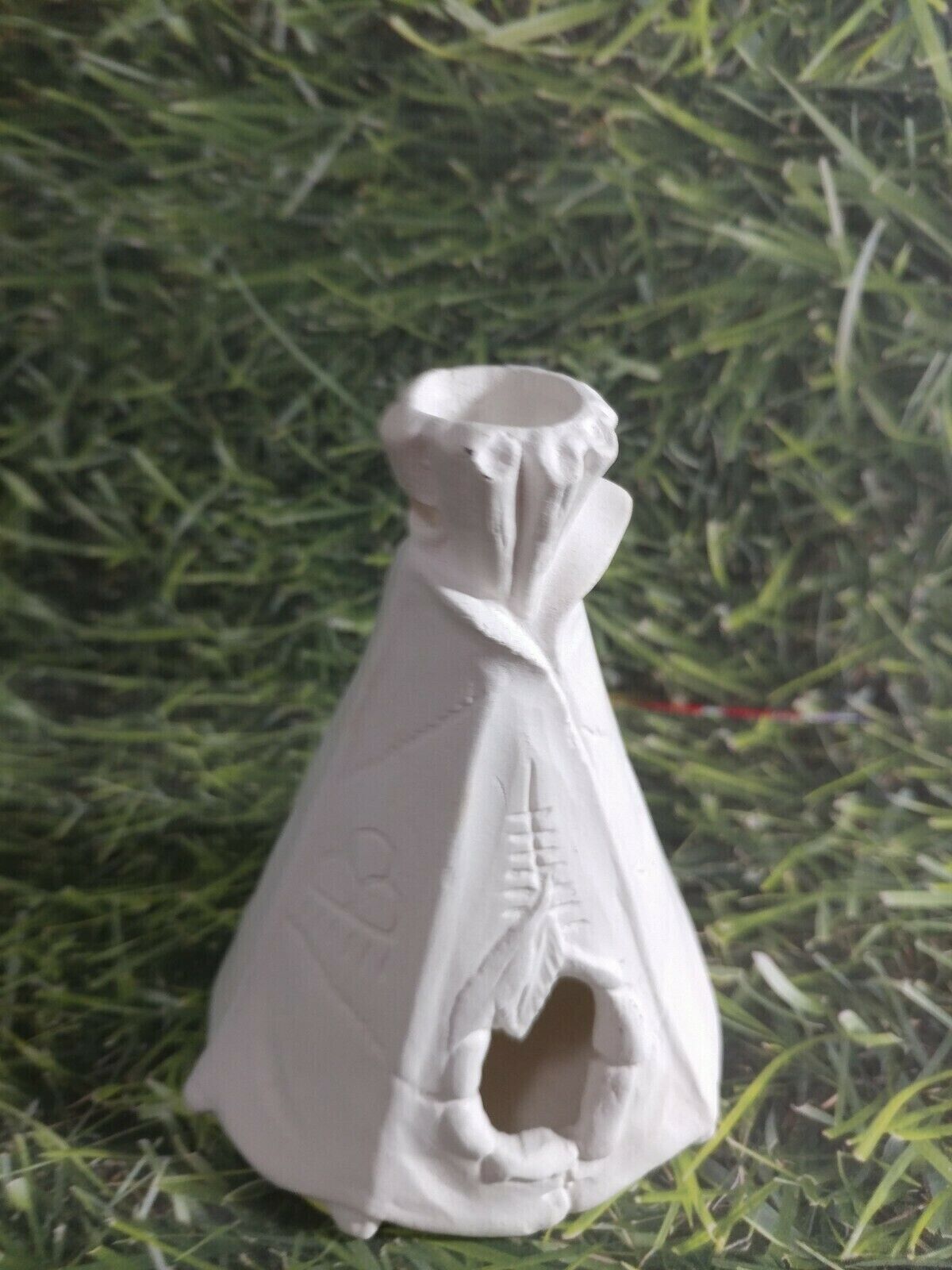 Tepee Ceramic bisque- ready to paint- Christmas ornament S 123