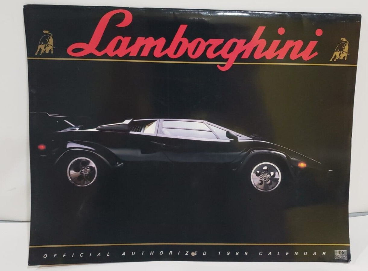 1989 Lamborghini Official Authorized Calendar
