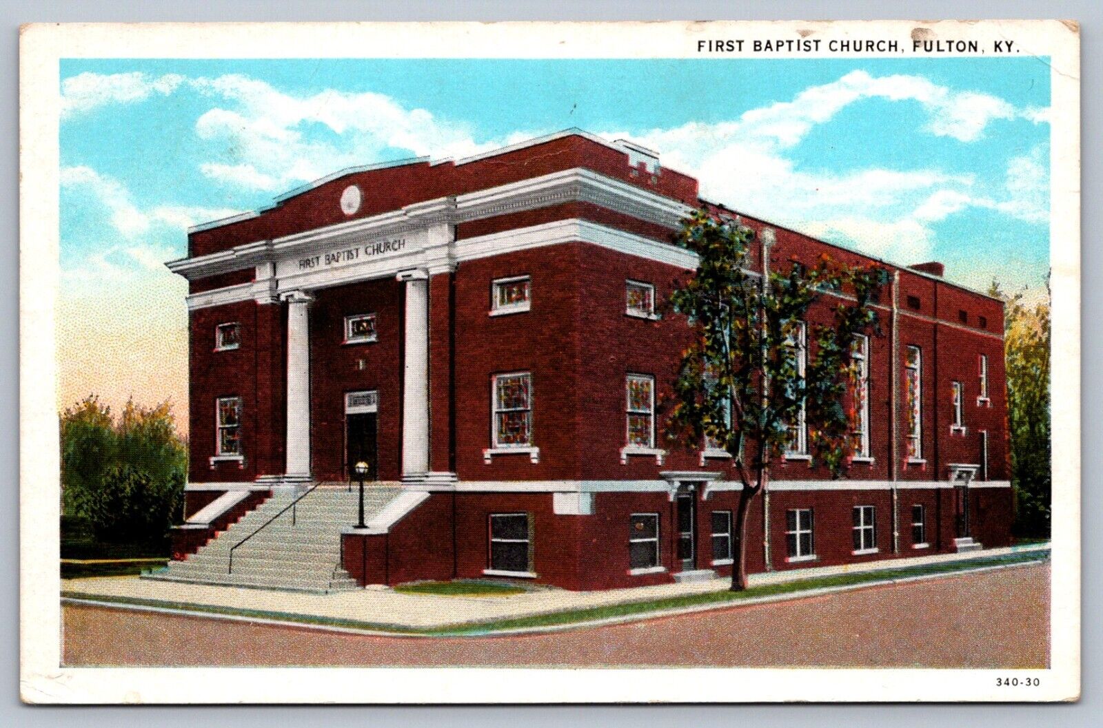 Postcard Fulton KY First Baptist Church