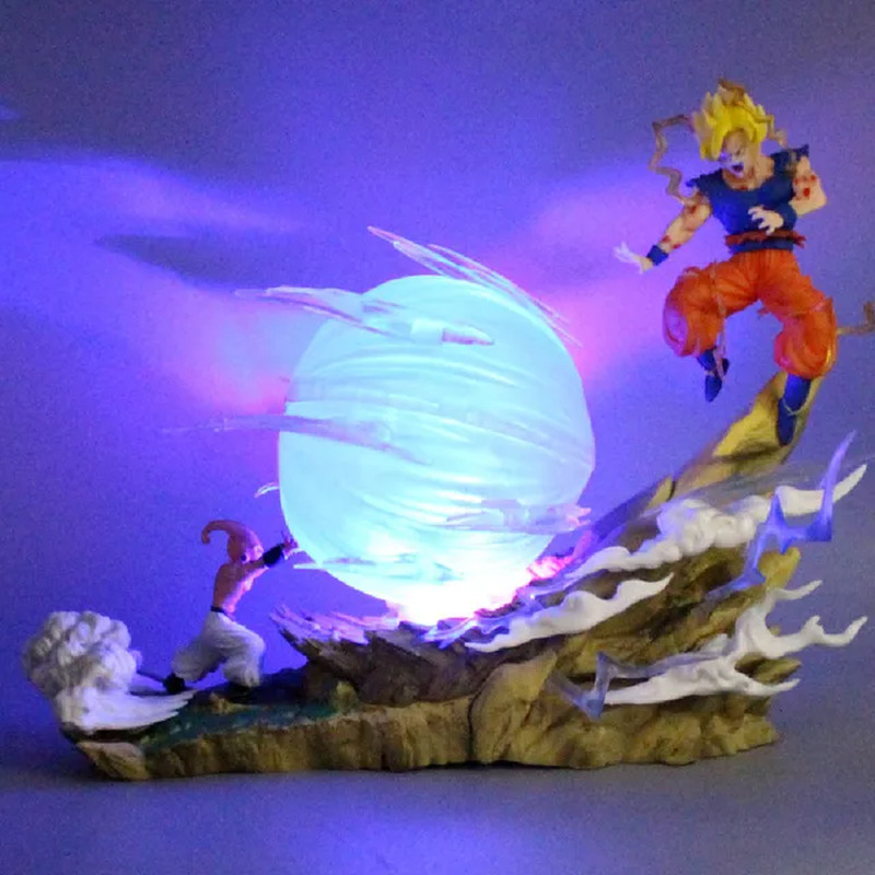  Dragon Ball Son Goku VS Majin Buu Battle DBZ Spirit Bomb Led Lamp