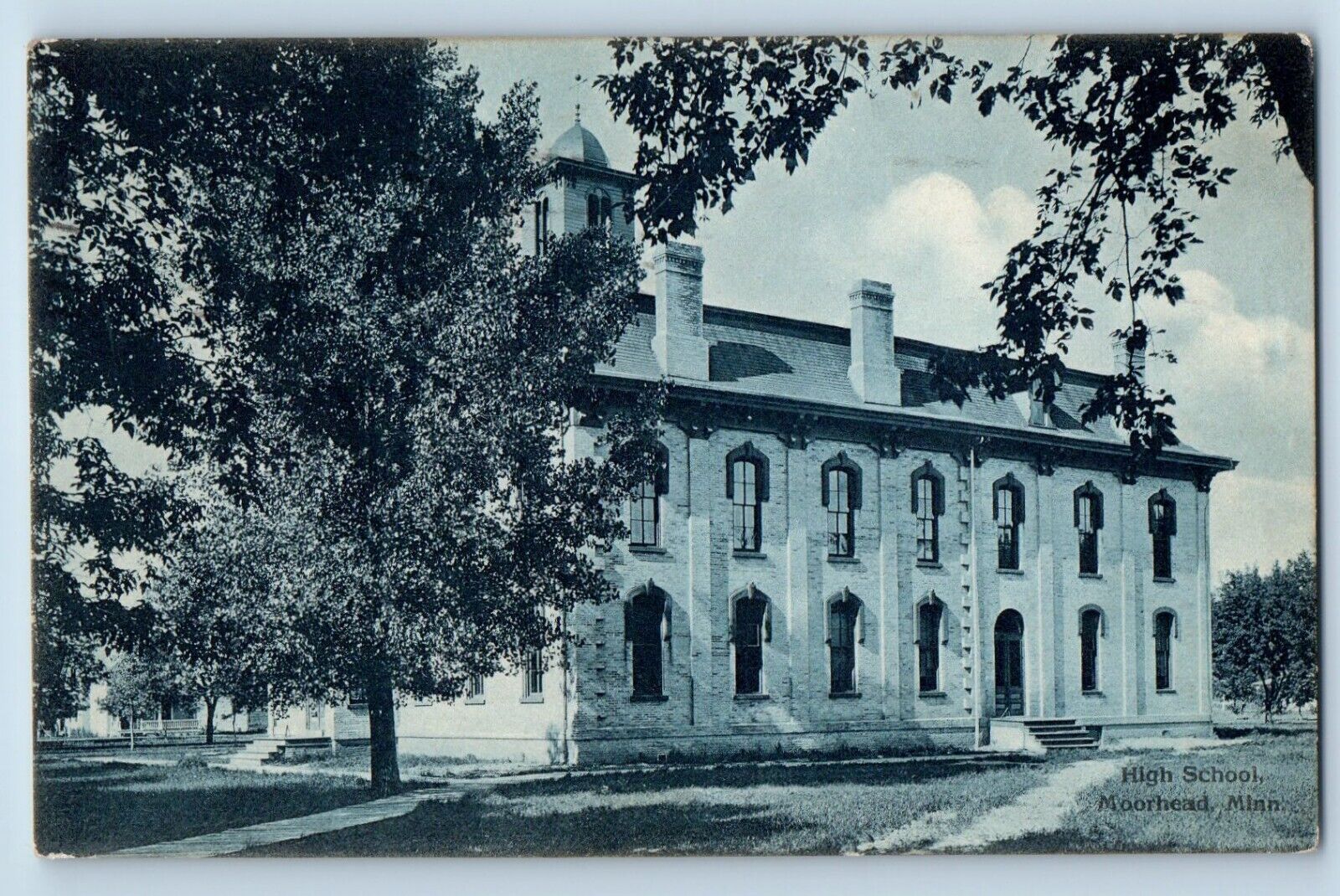Moorhead Minnesota Postcard High School Exterior Building 1911 Vintage Antique
