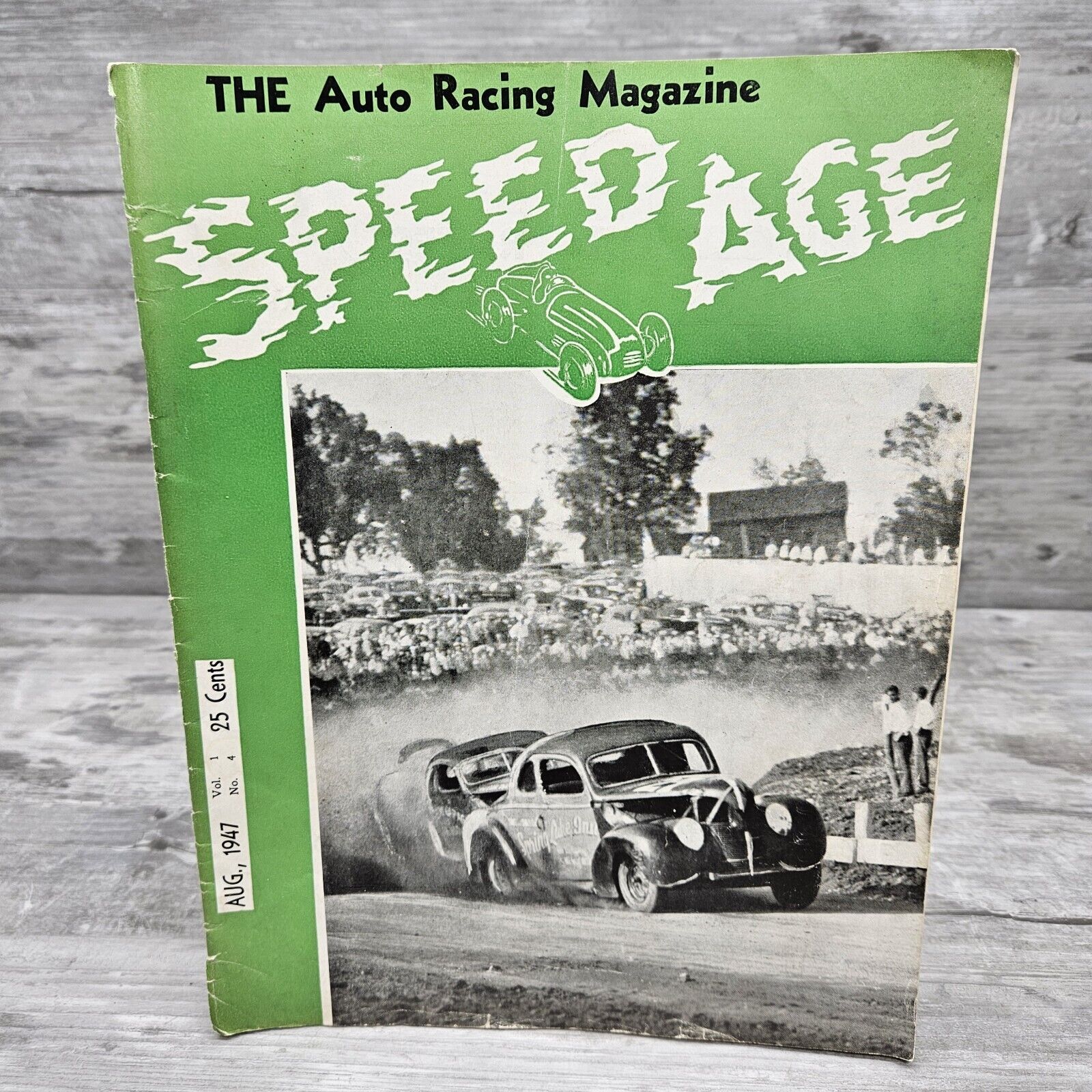 SPEED AGE Magazine AUGUST 1947 Auto Stock Car Racing Midget Motorcycle Boat