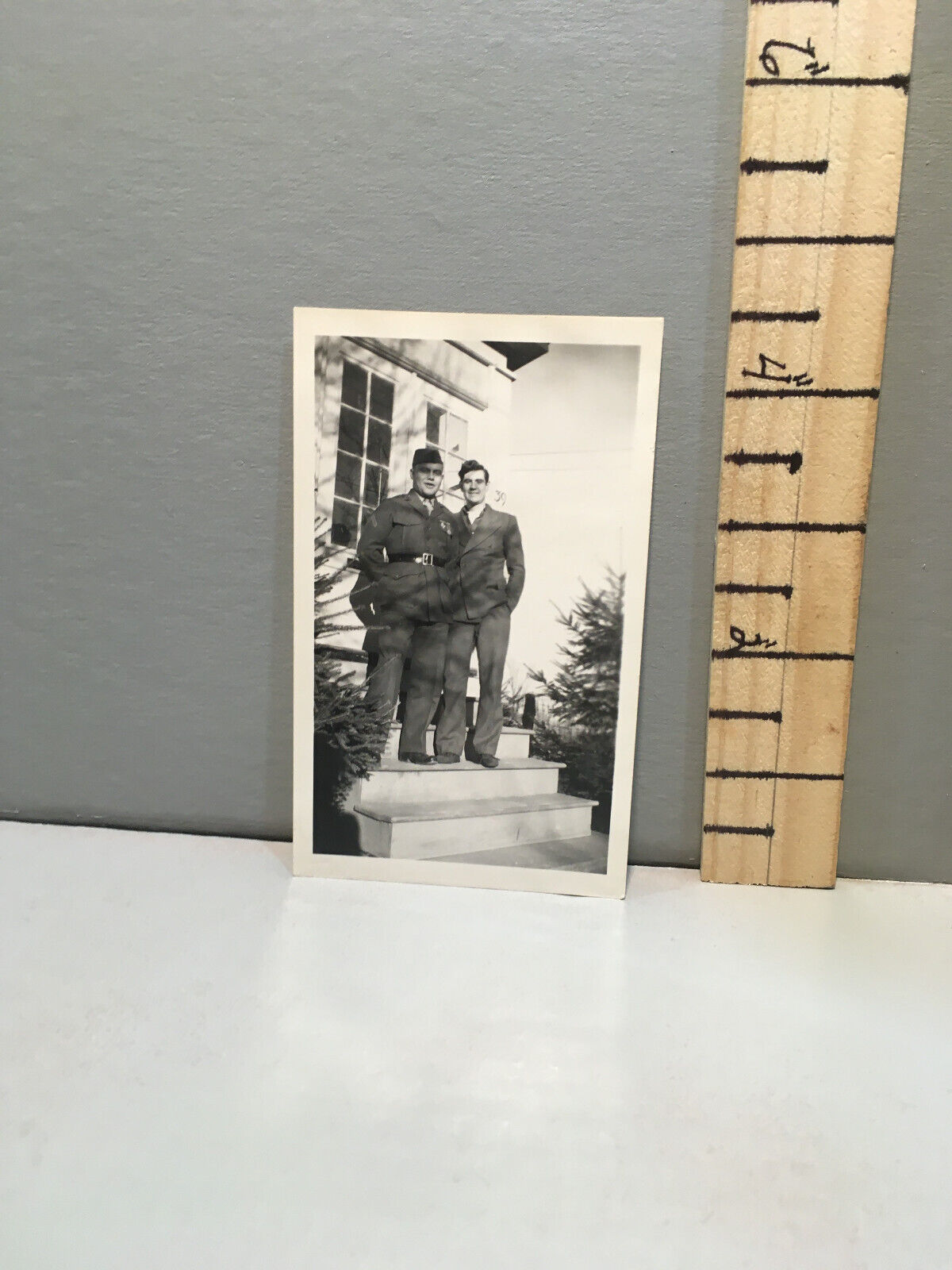 Vintage Photo WW11 Soldier With Friend s