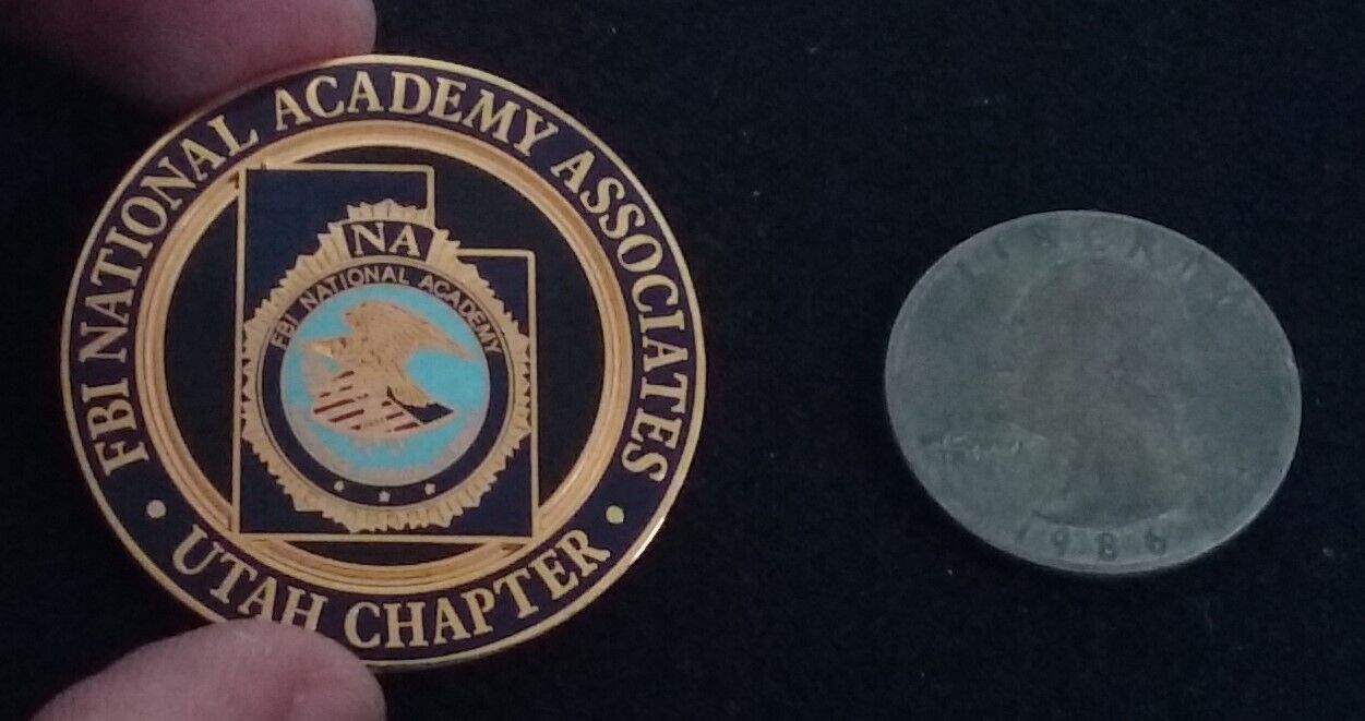 RARE FBI National Academy Associates Utah Federal Bureau Invest Challenge Coin