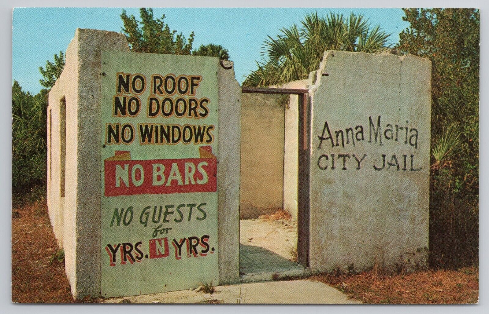 Anna Maria Island City Jail Florida  FL Postcard Ruins UNP Chrome