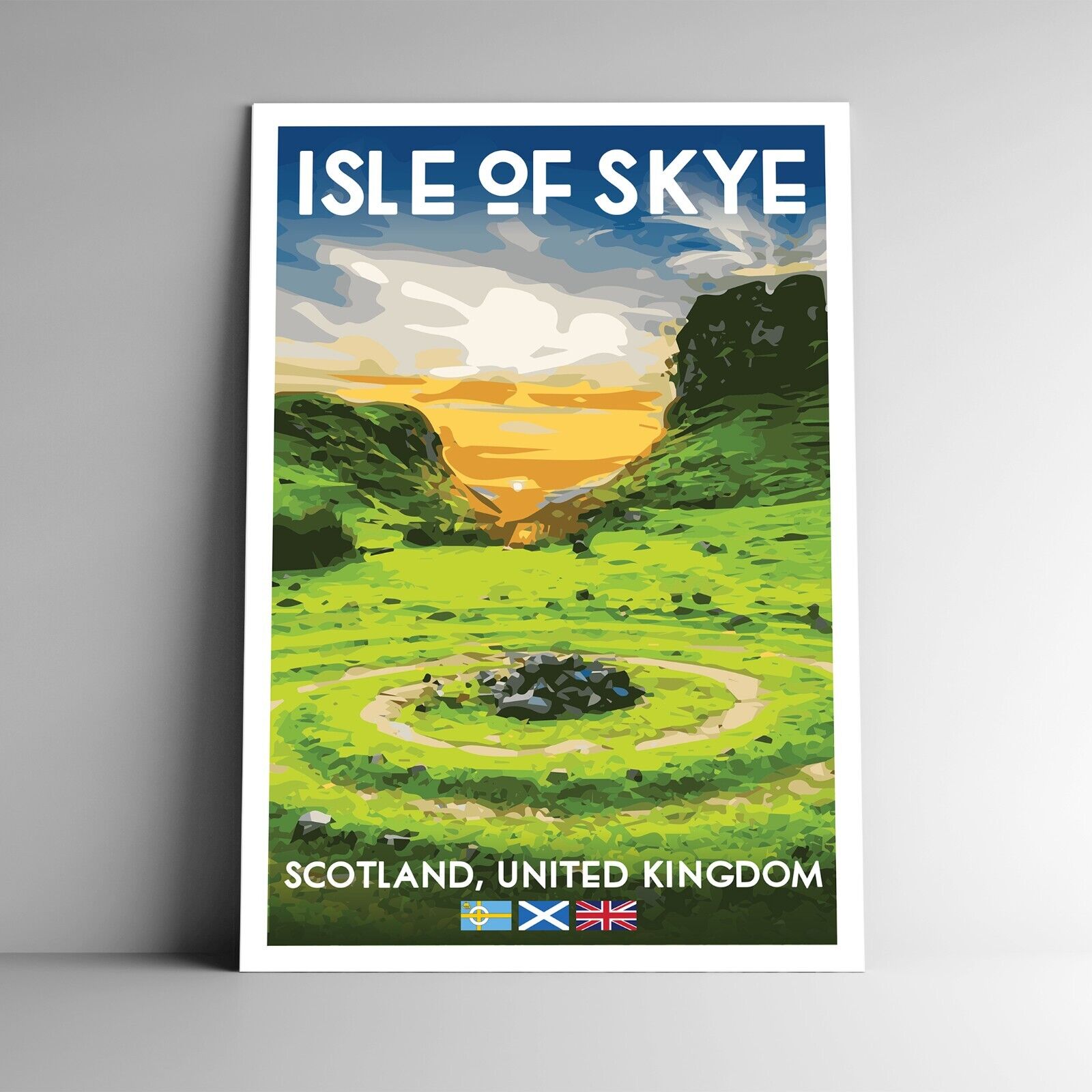 Isle of Skye Travel Poster / Postcard Scotland United Kingdom Multiple Sizes