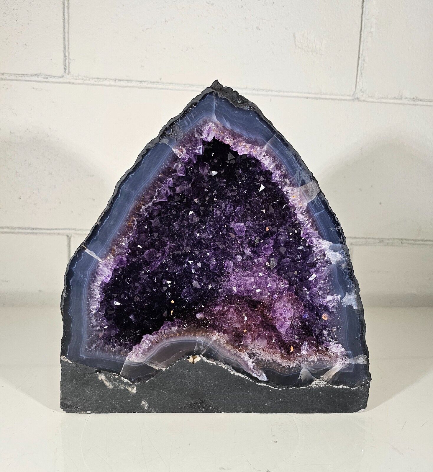 14.39 LB  Natural Amethyst Cathedral Quartz Crystal Druzy Purple (A3)