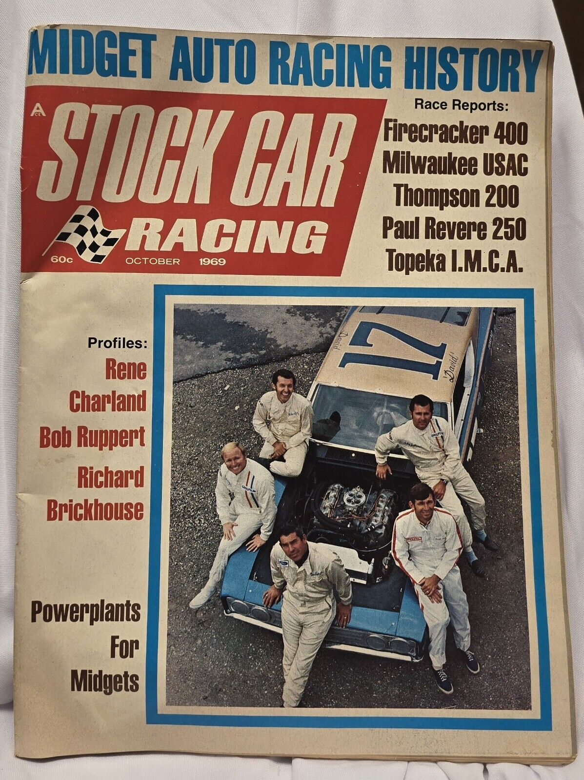 Vintage Stock Car Magazine Oct 1969 Midget Racing History 