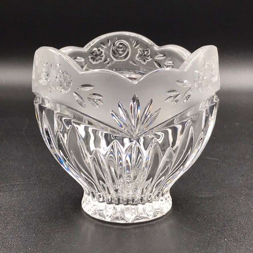 Vintage Bleikristall Crystal Trinket Dish Vase West Germany 4\