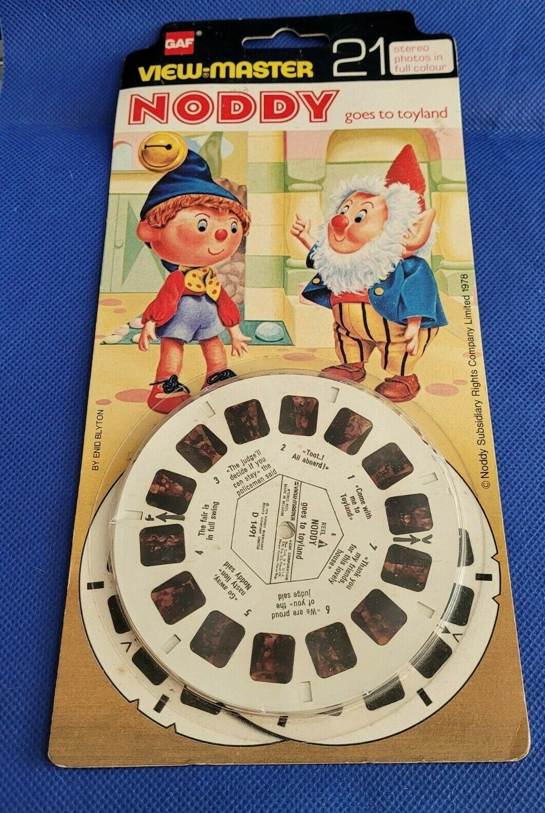 Rare opened D149 Noddy Goes to Toyland Book & TV Show view-master 3 Reels Pack