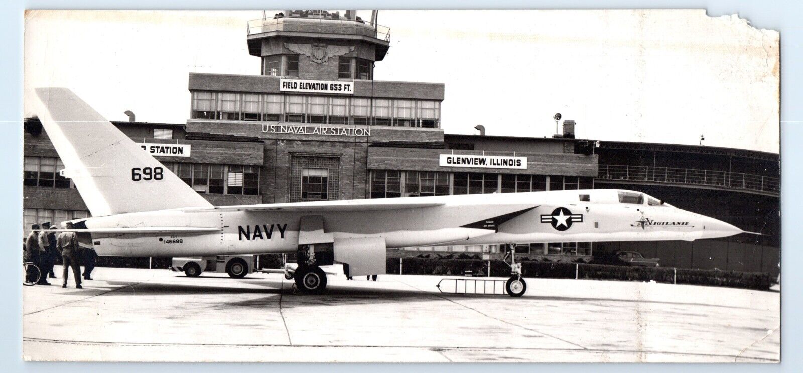 North American A-5 Vigilante USN Glenview Illinois US Naval Air Station Photo