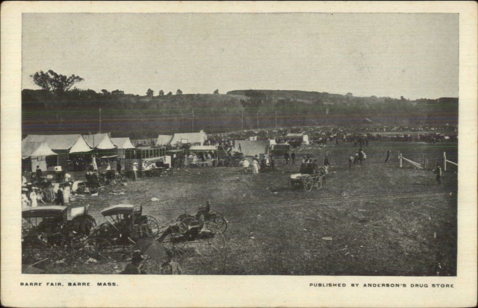Barre MA Fair Scene c1905 Postcard