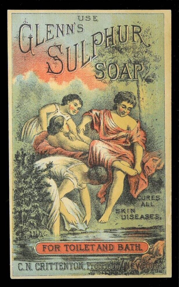 trade card, GLENN\'S SULPHUR SOAP, C.N. Crittenton Proprietor, N.Y., S6D-TC-1802