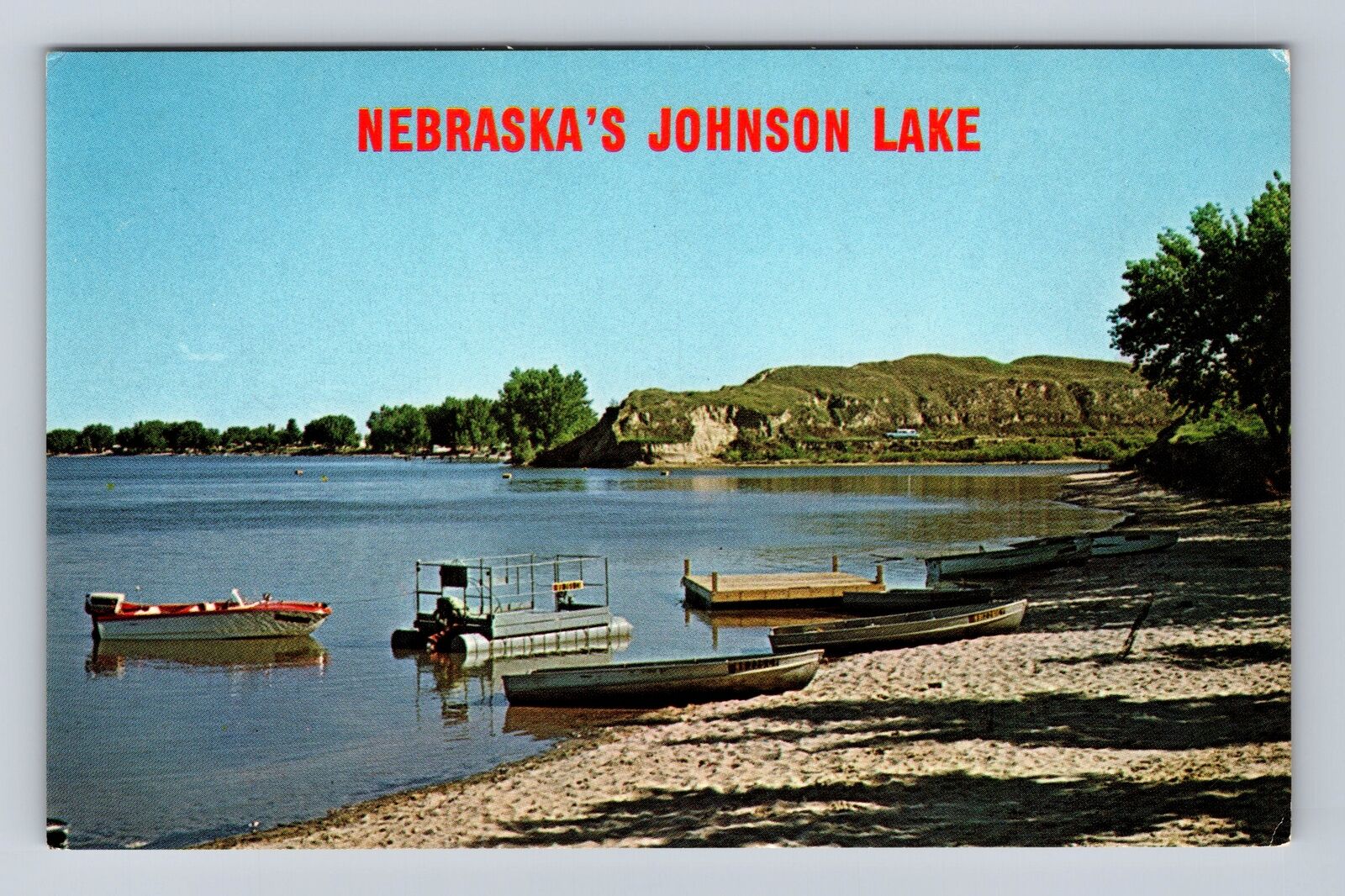 Lexington NE-Nebraska, Johnson Lake, Antique, Vintage Souvenir Postcard