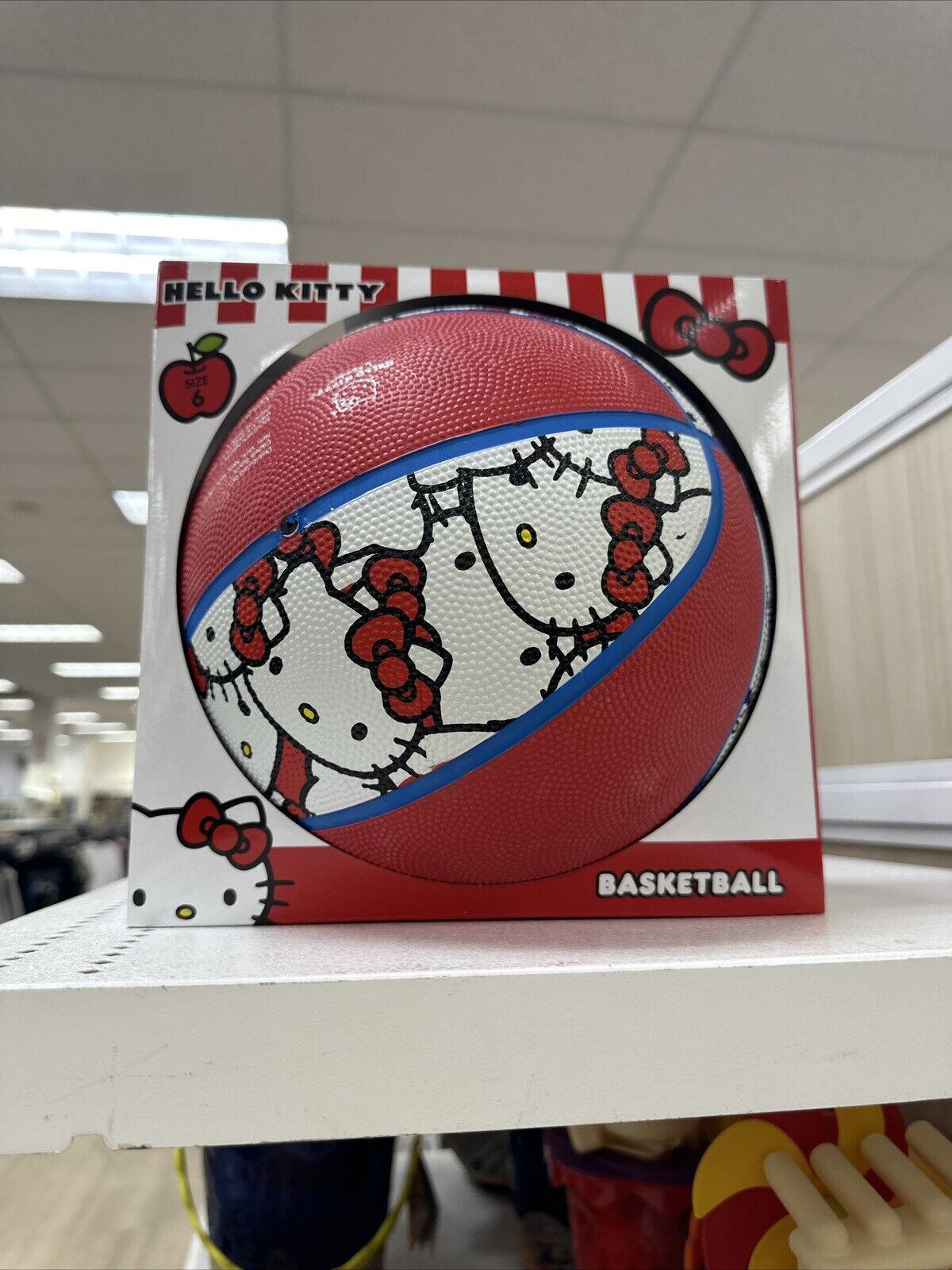 Sanrio Hello Kitty Red And  White Basketball Size 6 ball Brand NEW