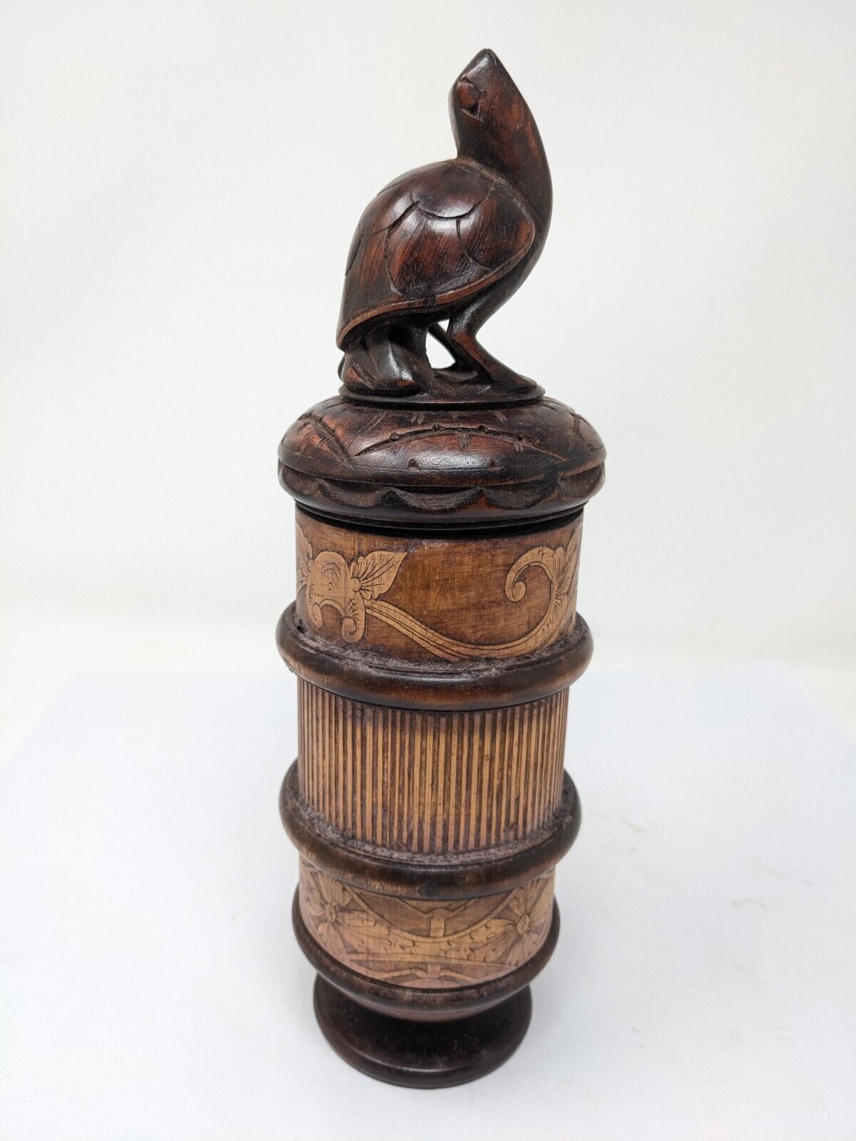 Indonesian / Balinese Handcrafted Wooden Carved Turtle Lombok Container Box