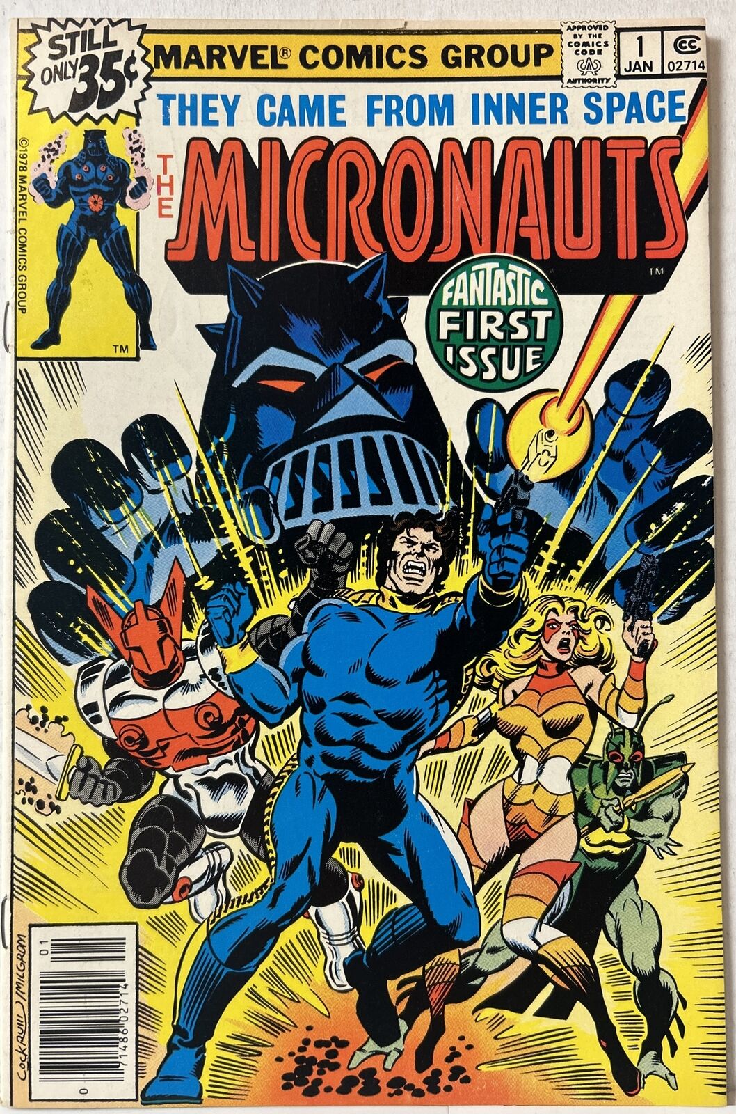 The Micronauts 1 1st Appearance  Micronauts 1st Baron Karza 1979 FN-VF Newsstand