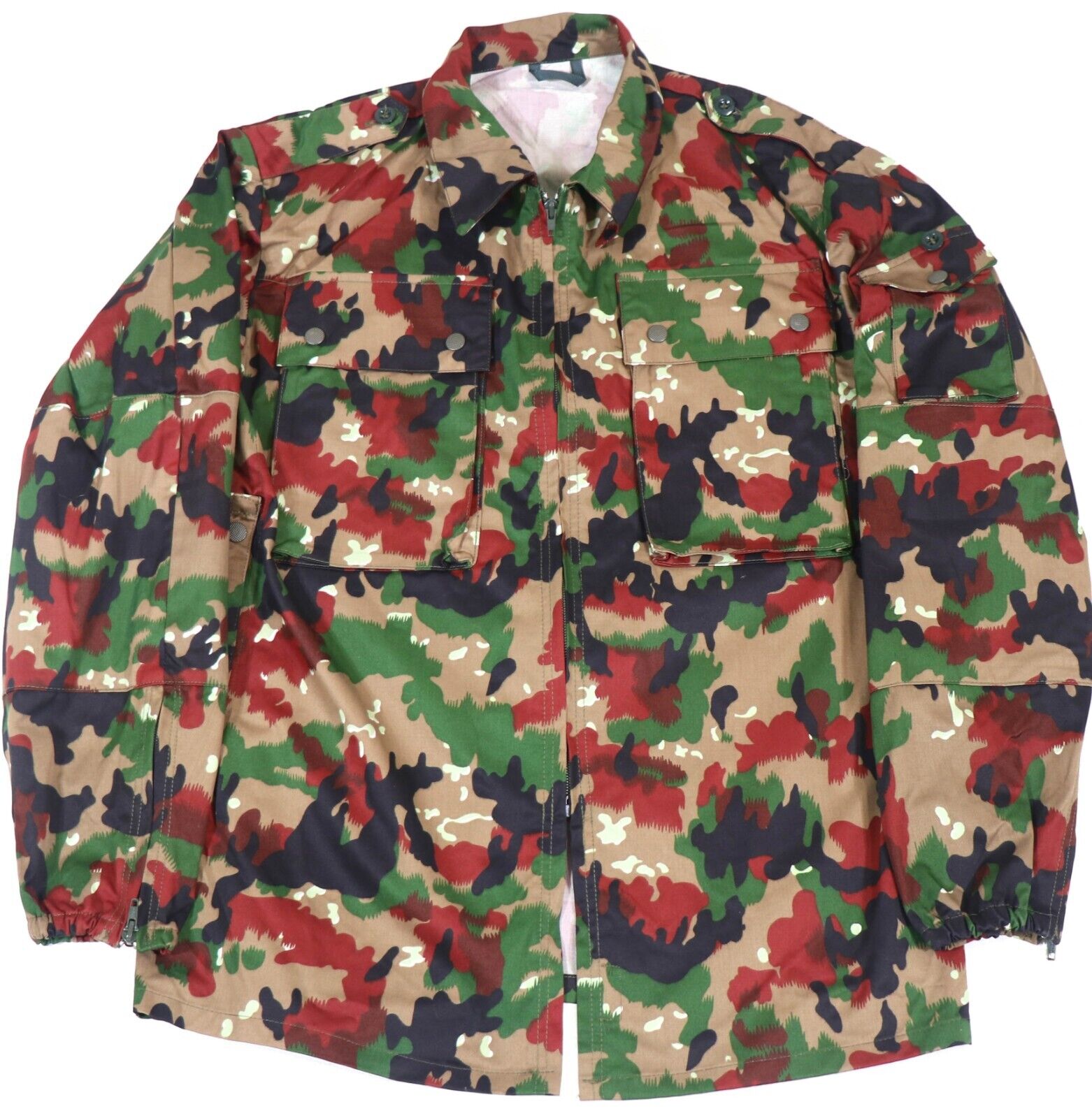 Large Swiss Army M83 Alpenflage Field Jacket Military Camouflage Uniform M70