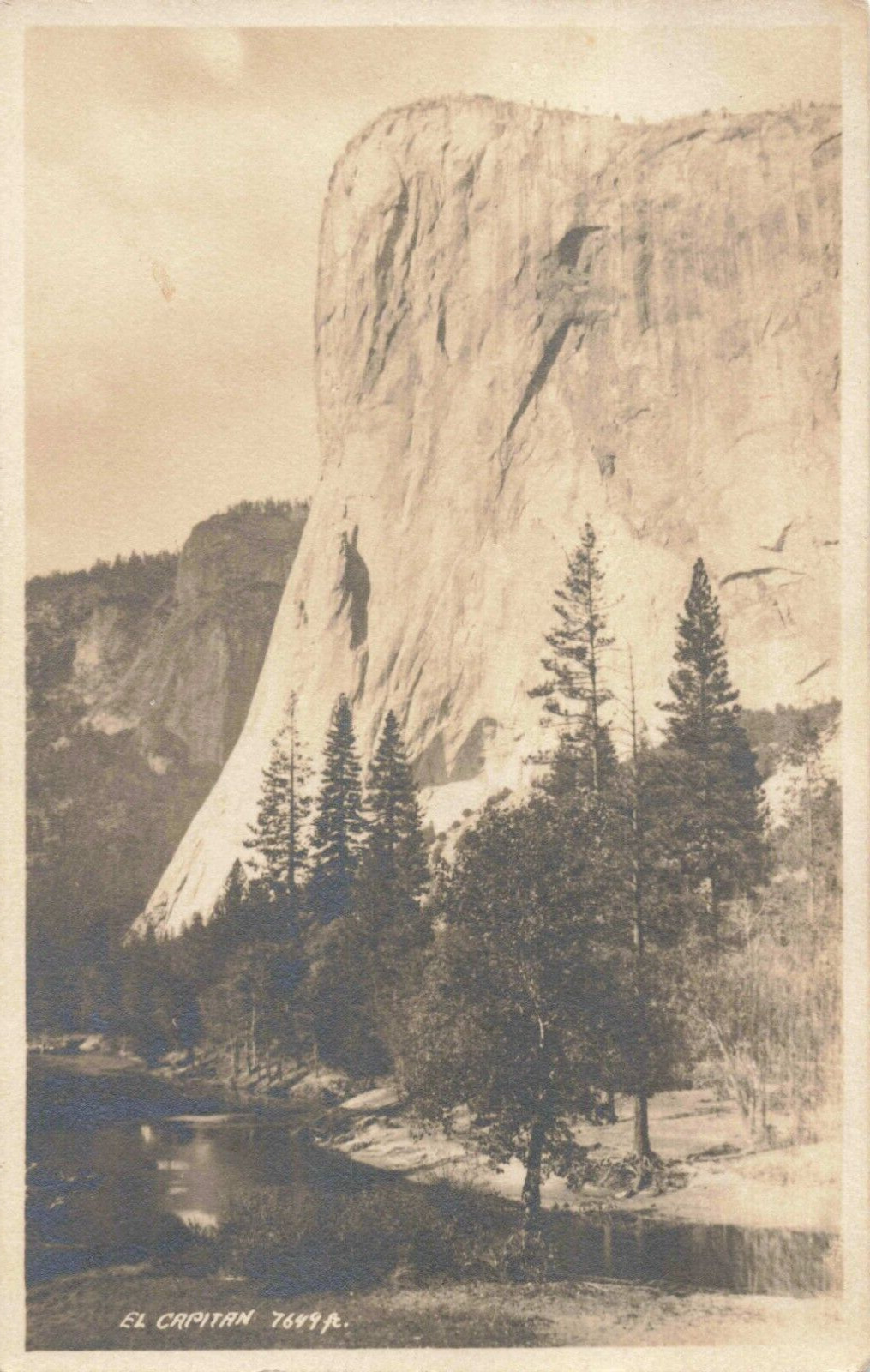 Yosemite National Park California, El Capitan, Vintage RPPC Real Photo Postcard