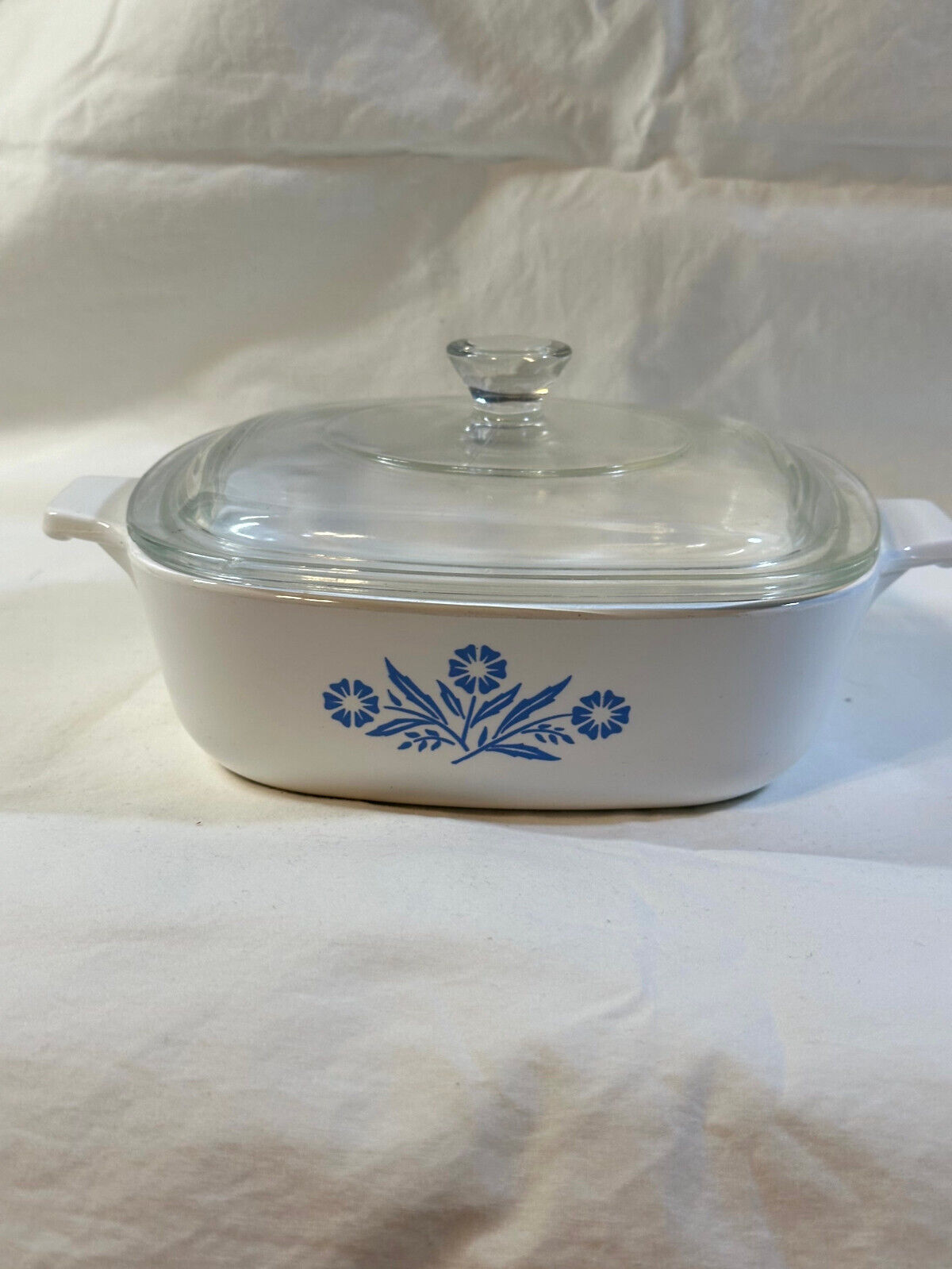 Vintage Corning Ware Blue Cornflower P-1-B Casserole Dish 1 Qt w/Lid