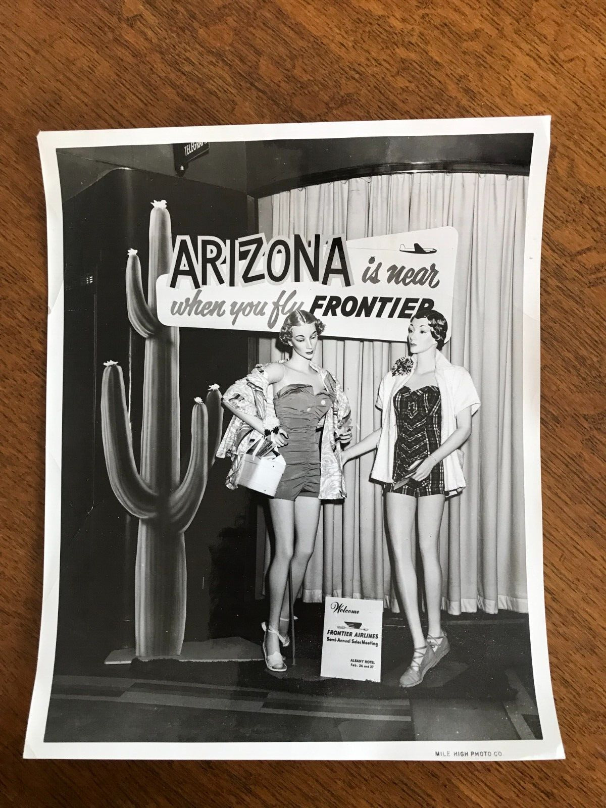 1960 Press Photo Frontier Airlines Phoenix Arizona 8 x 10