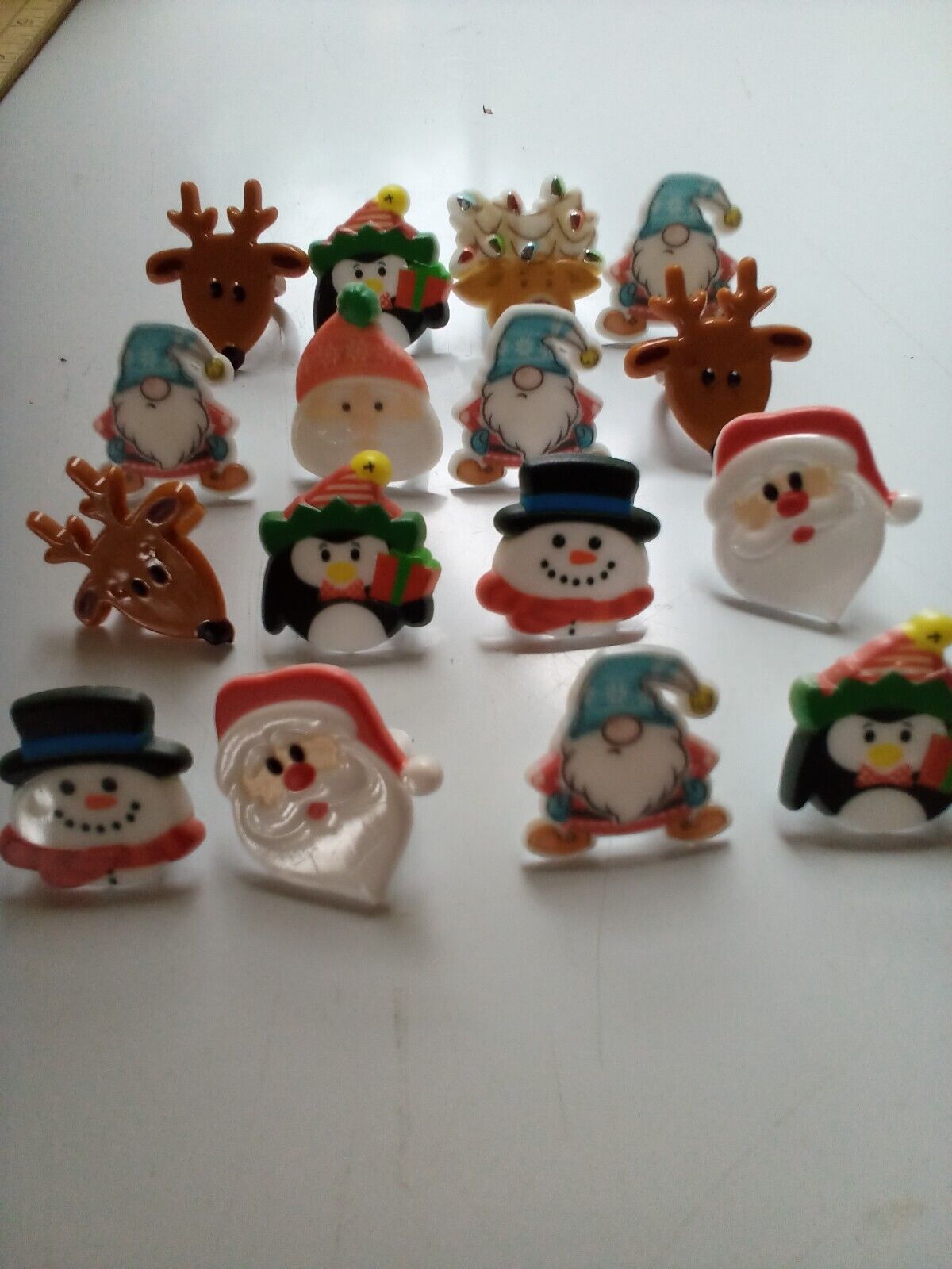 Vintage Plastic Children\'s Christmas Rings made in USA
