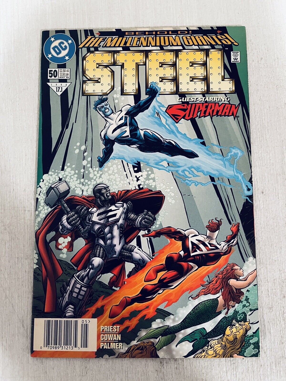 Steel #50  DC Comics 1998 VF NEWSSTAND Low Print Rare