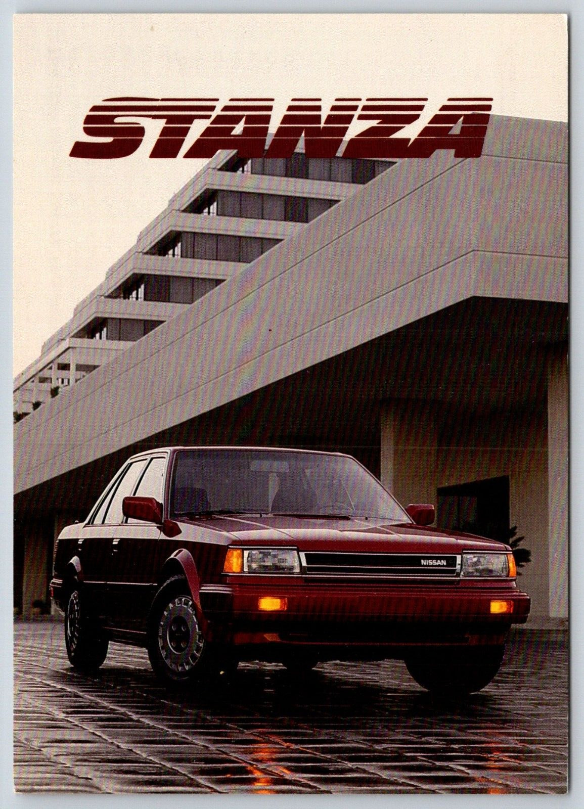 1987 Nissan Stanza Dealer Promo Advertisement Postcard P1A
