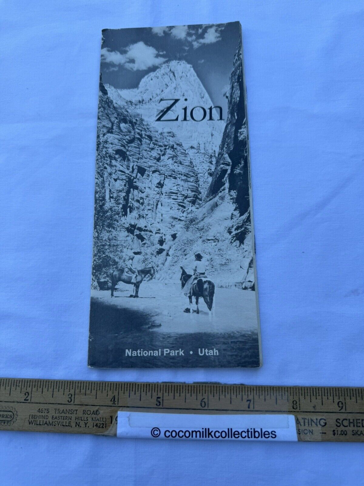 Vintage 1962 Travel Brochure Zion National Park Utah NP Info Maps Fold Open UT