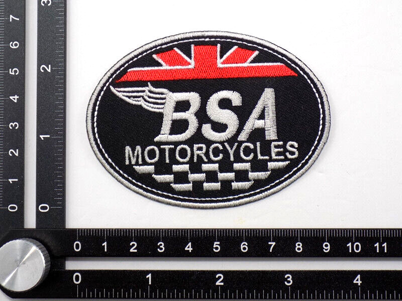 BSA MOTORCYCLES EMBROIDERED PATCH IRON/SEW ON ~3-1/2
