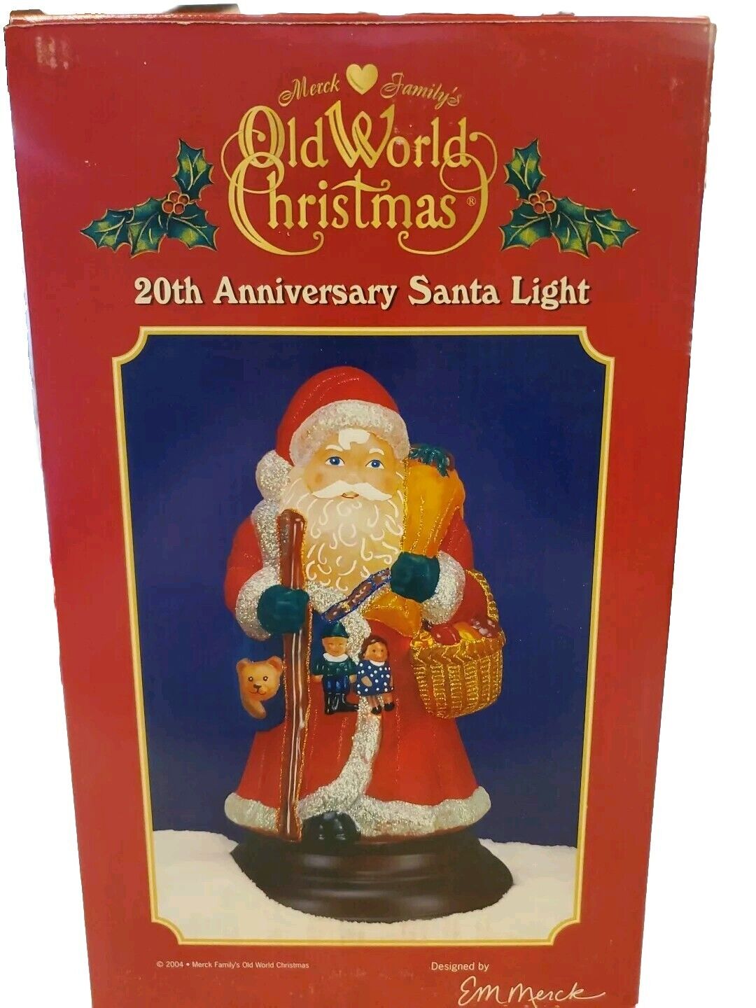 Old World Christmas 20th Anniversary Santa Light