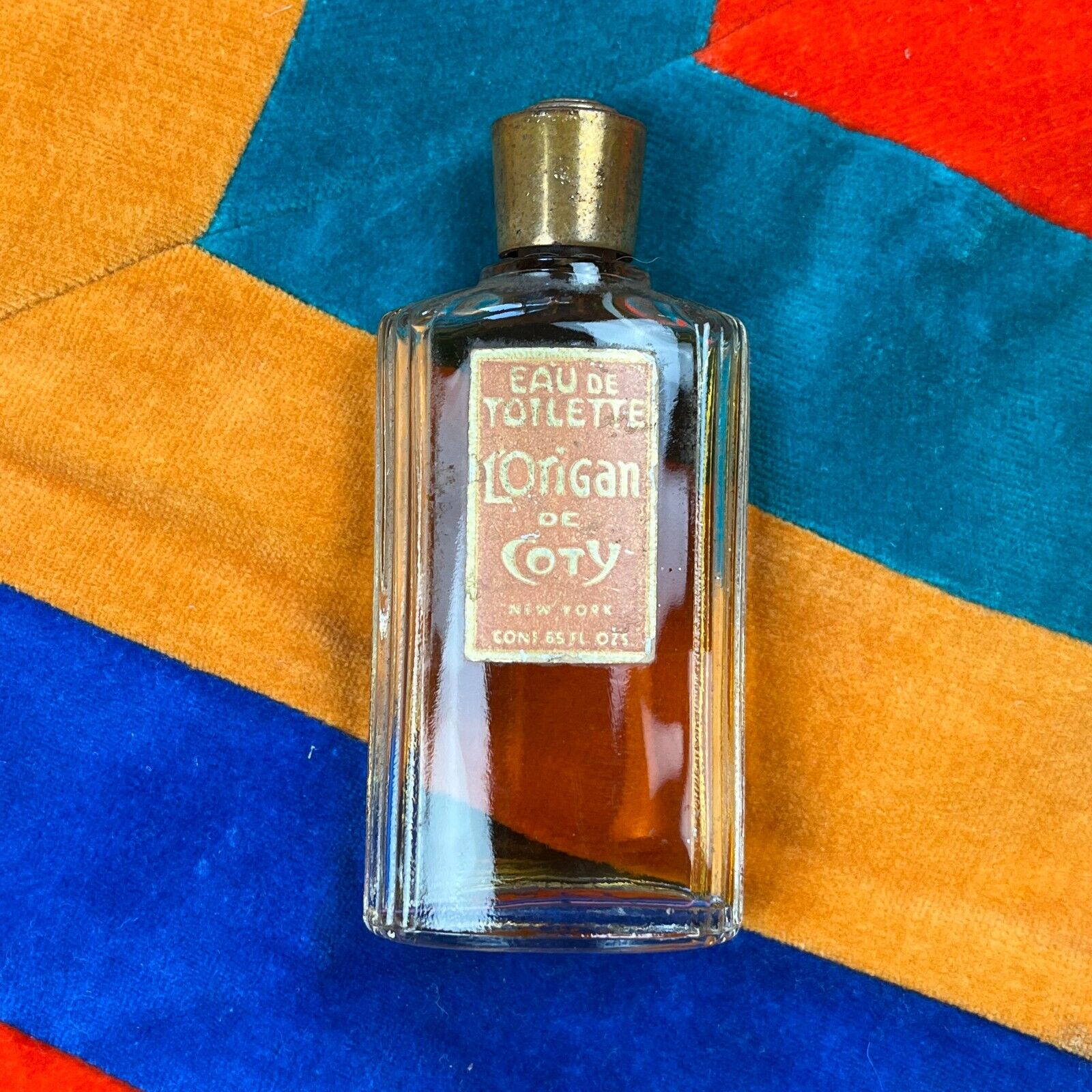 Vintage Antique L'origan De Coty Eau De Toilette Perfume .65 oz. Bottle 1/3 Full