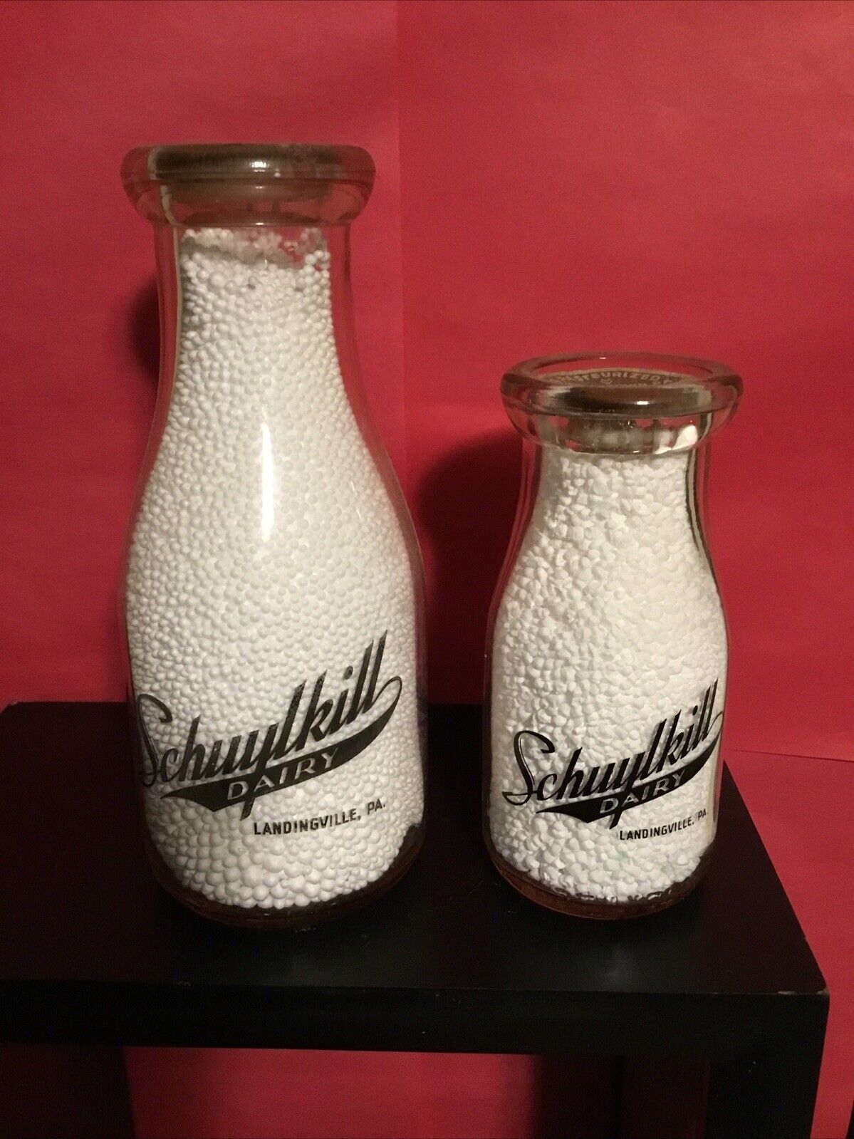 Schuylkill Dairy Pint And Half Pint Bottles Landingville Sch County