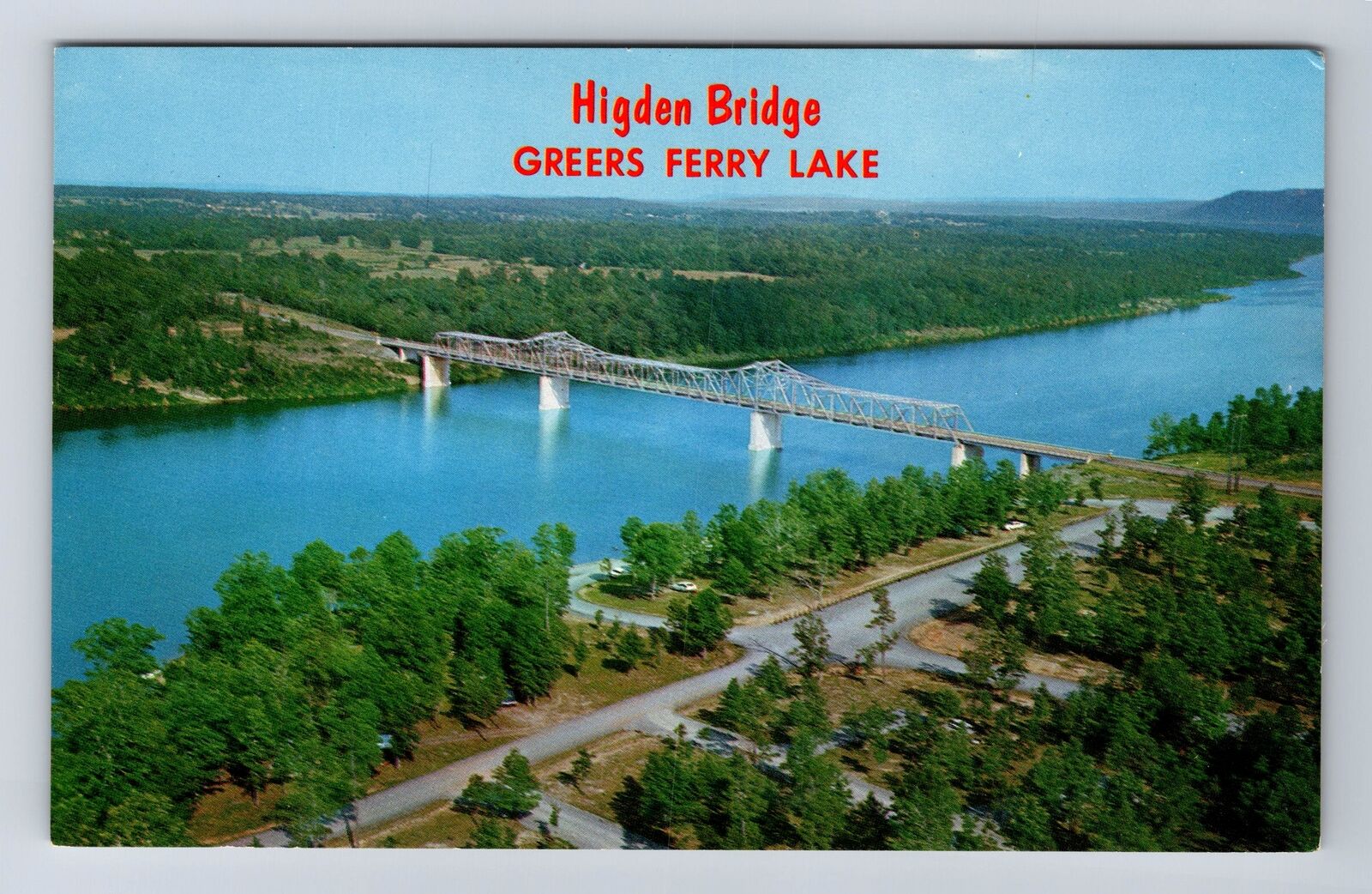 Heber Springs AR- Arkansas, Hidden Bridge, Antique, Vintage Postcard