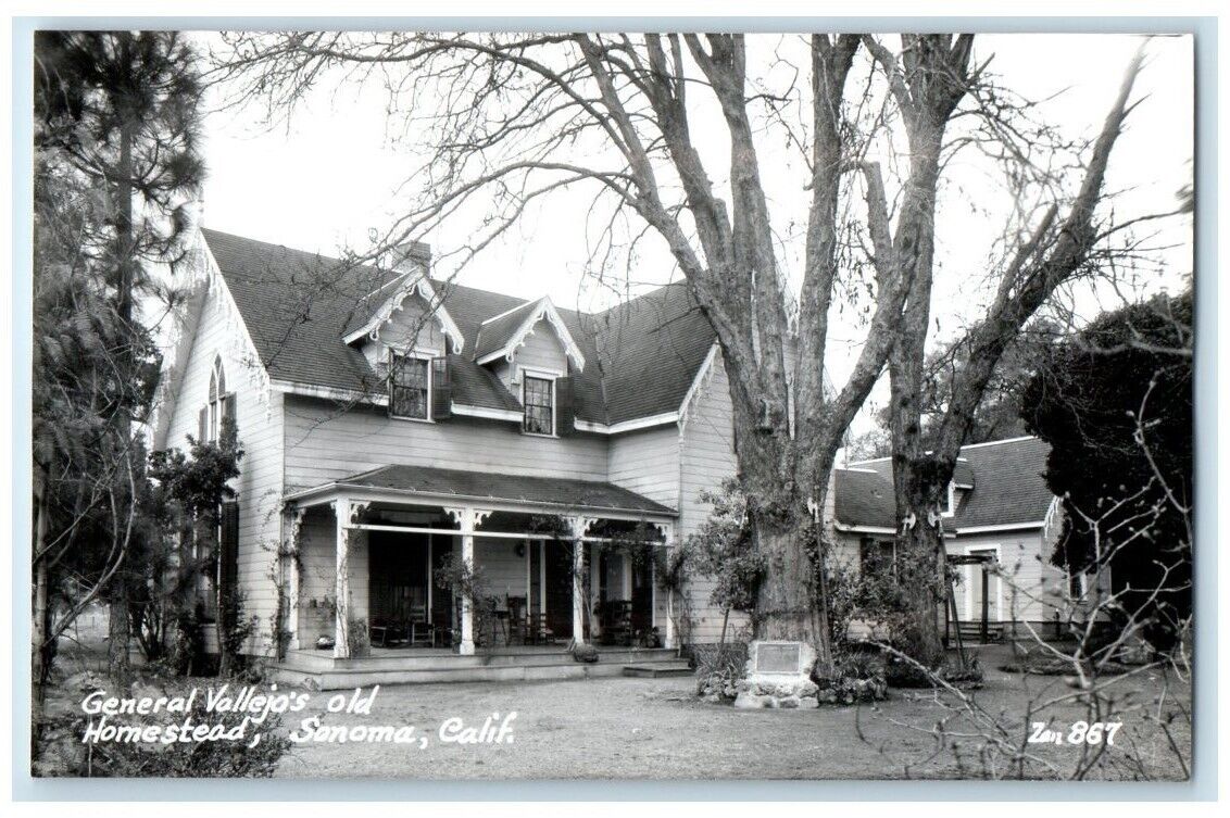 c1950's General Vallejo's Old Homestead Sonoma CA  RPPC Photo Unposted Postcard