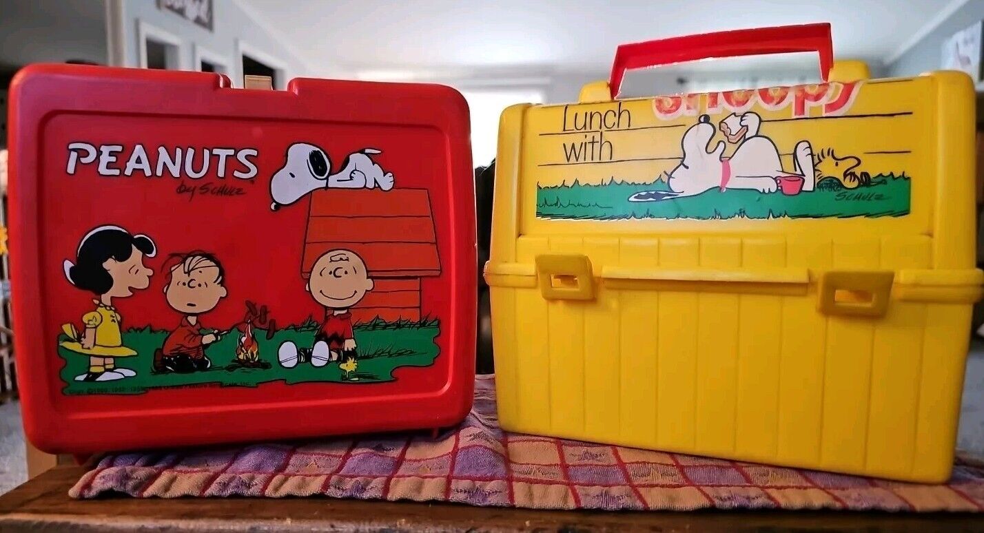 Lot Of 2 Vintage Peanuts Lunch Boxes By Schultz 