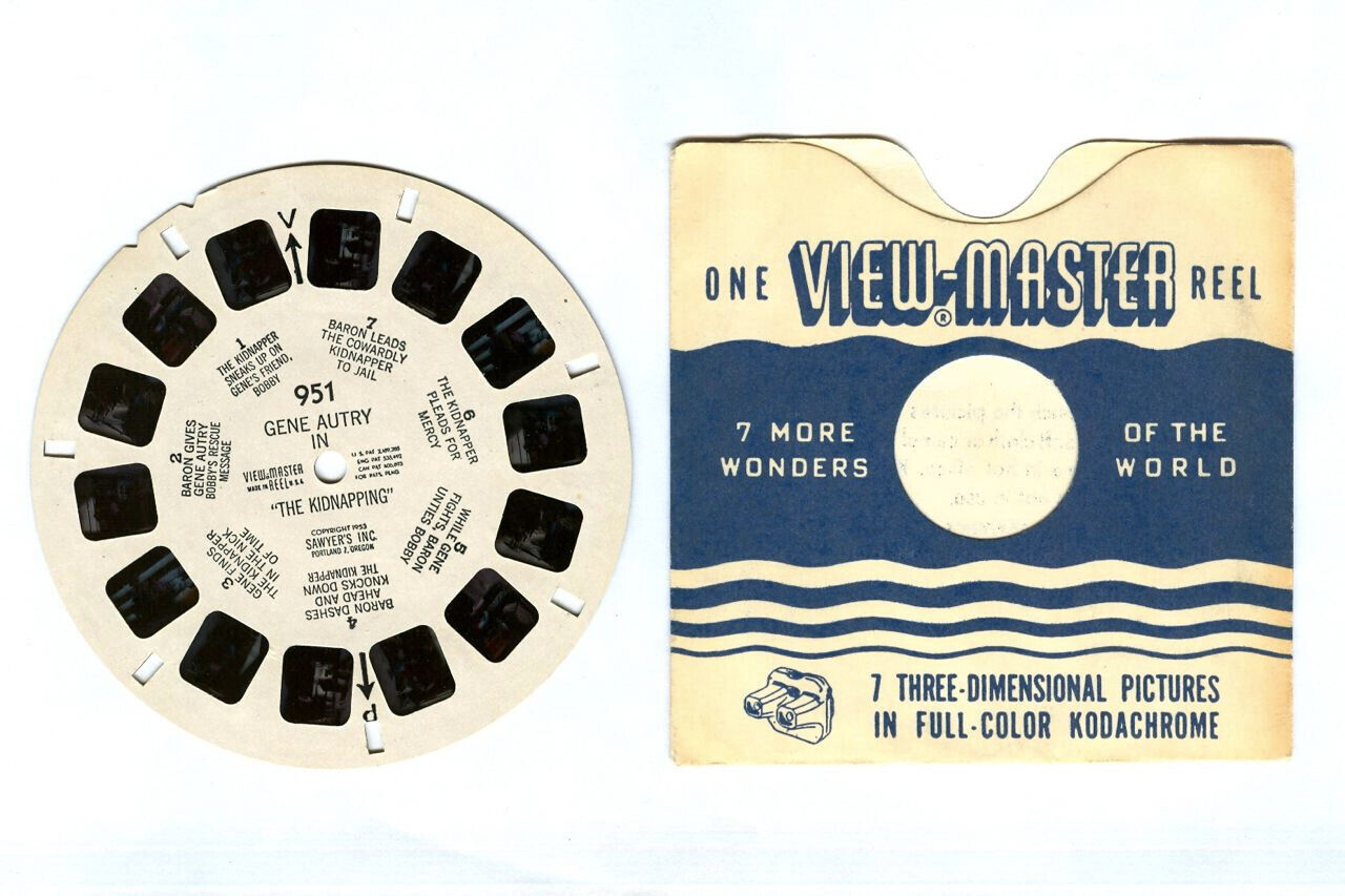 Vintage 1953 GENE AUTRY in The KIDNAPPING Sawyer\'s View-Master Reel 951 Western
