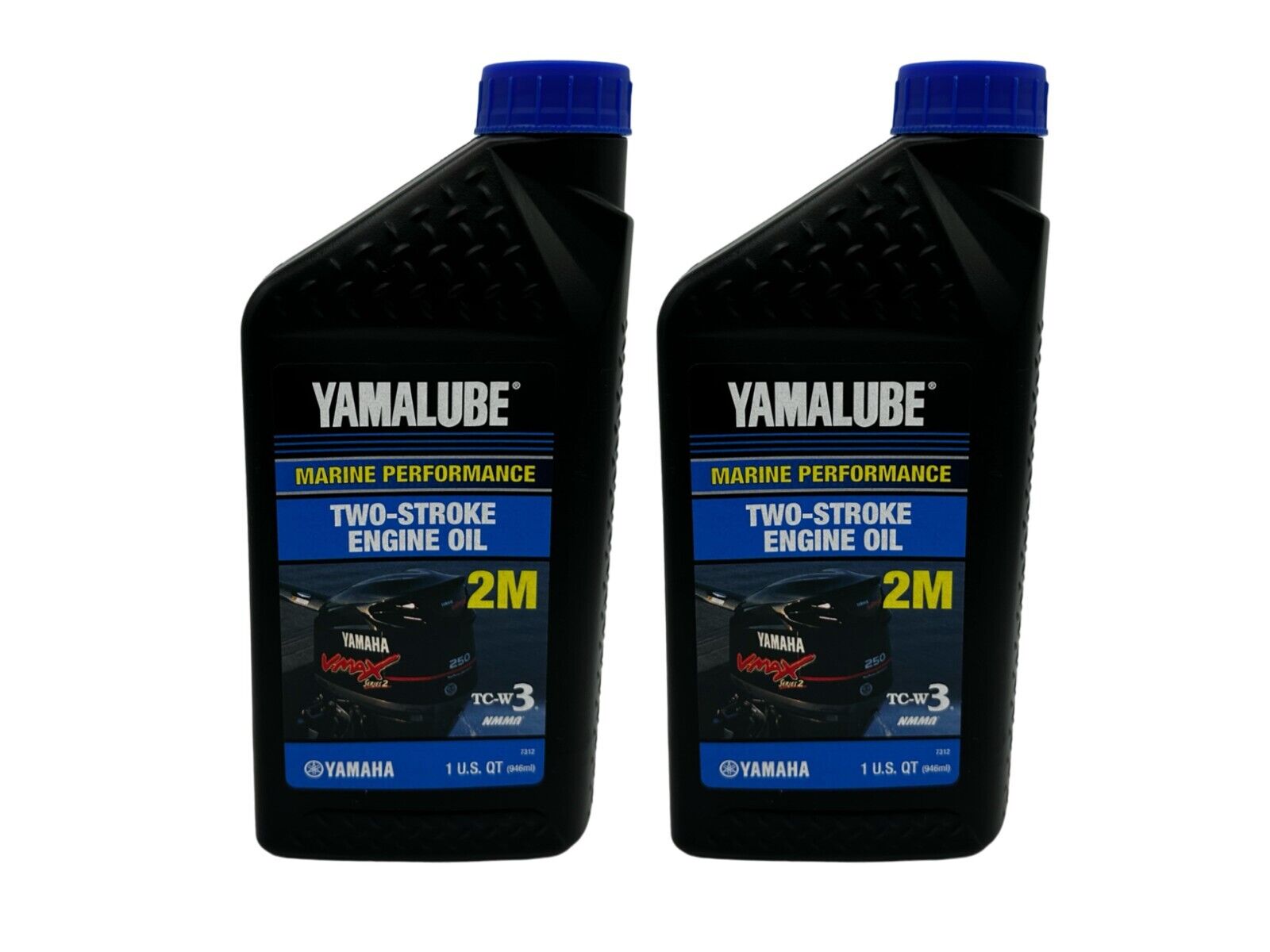 Yamaha Yamalube Semi-Synthetic 2-Stroke Marine Engine Oil LUB-2STRK-M1-12-2PACK