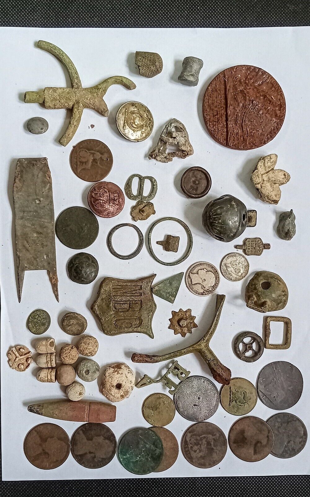 Metal Detecting Finds Medieval Georgian Victorian WWI/II Coins Relics Artifacts 